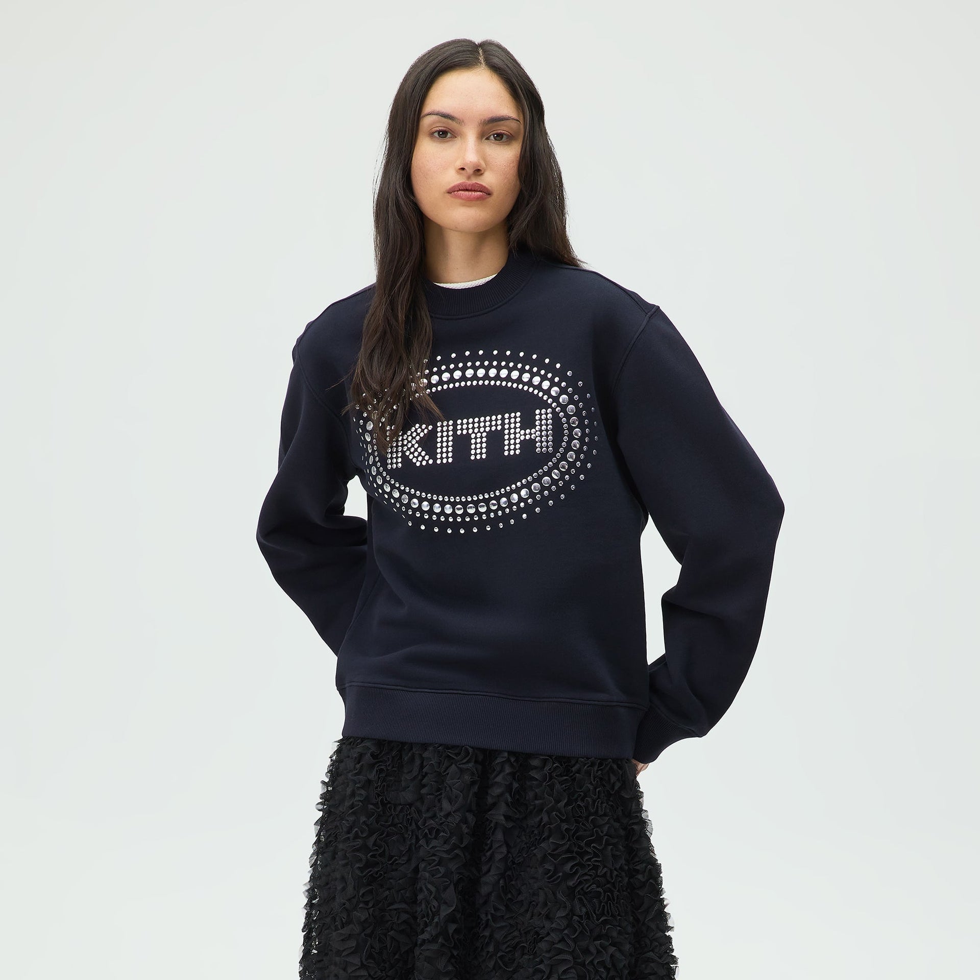 Lisa for Kith Women Ashwin Studded Crewneck - Black