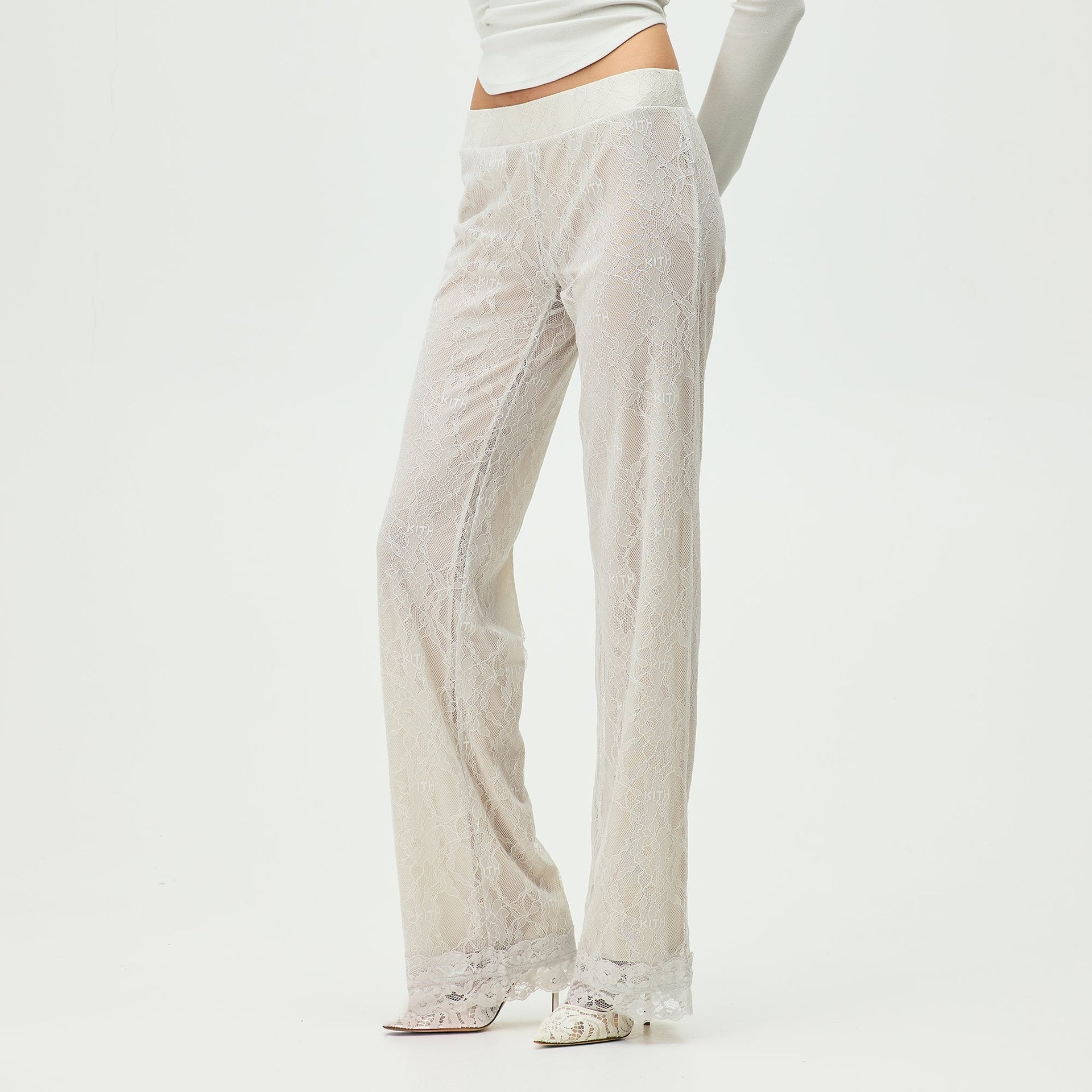 Lisa for Kith Women Elise Lace Low Rise Pant - Tin