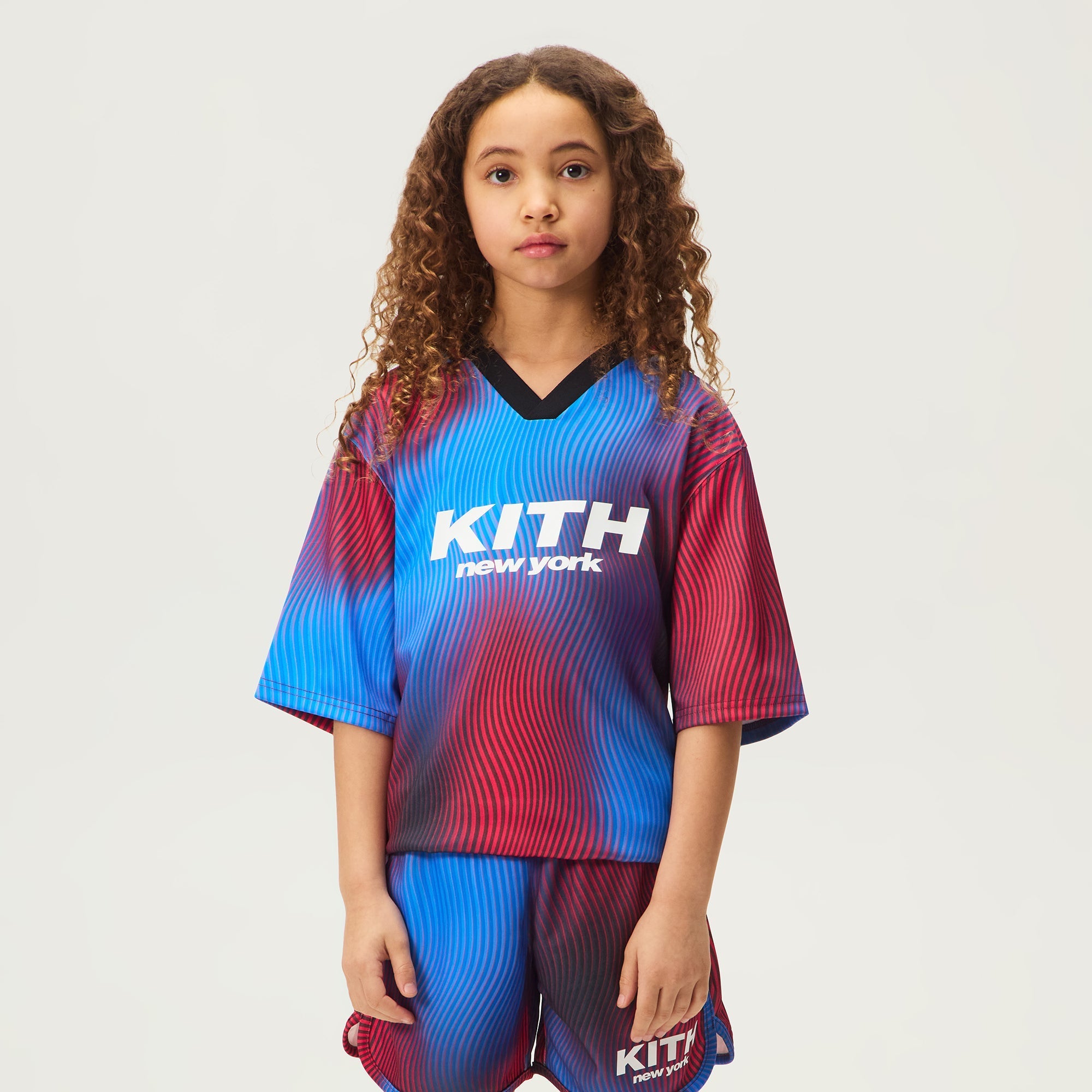 Kith Kids Wavy Ombre Edison Soccer Polo - Black – Kith UK