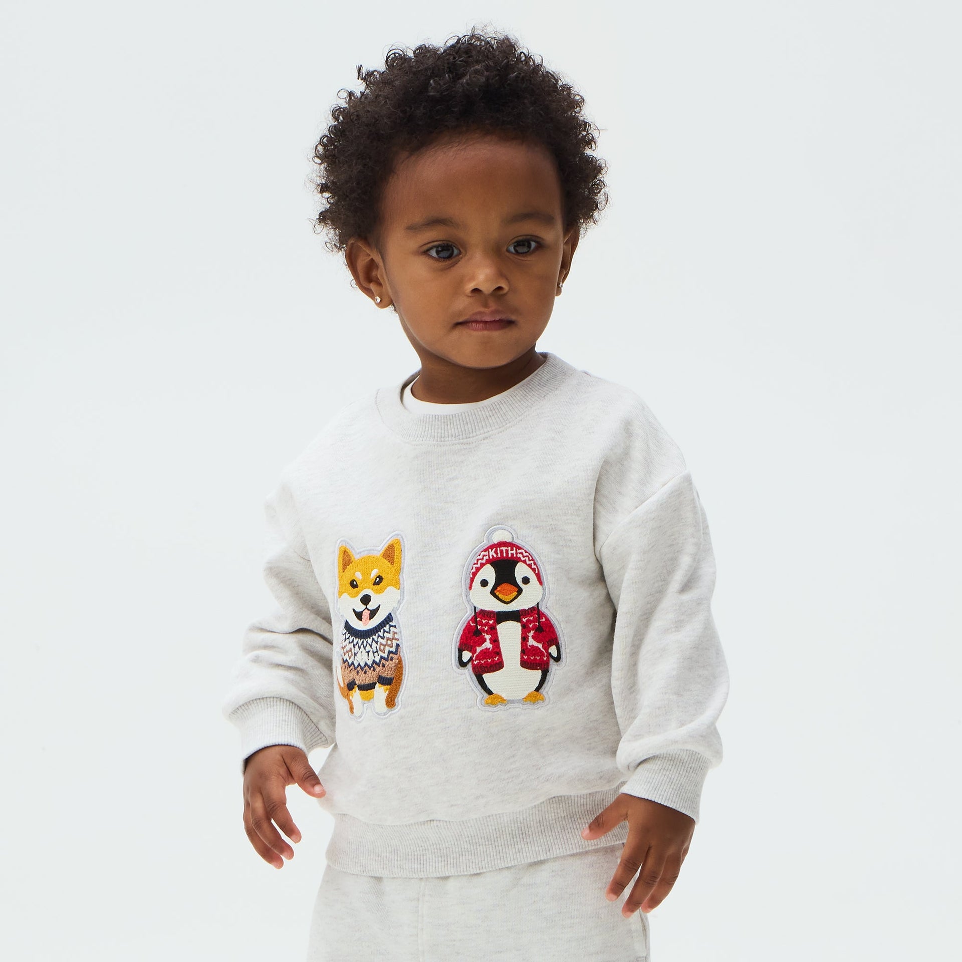 Kithmas Baby & Friends Crewneck - Light Heather Grey