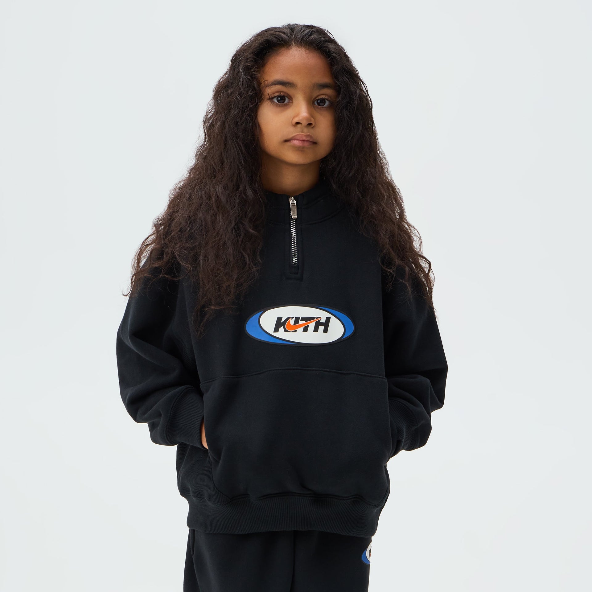 Kith Kids for Nike Quarter Zip Hoodie - Black