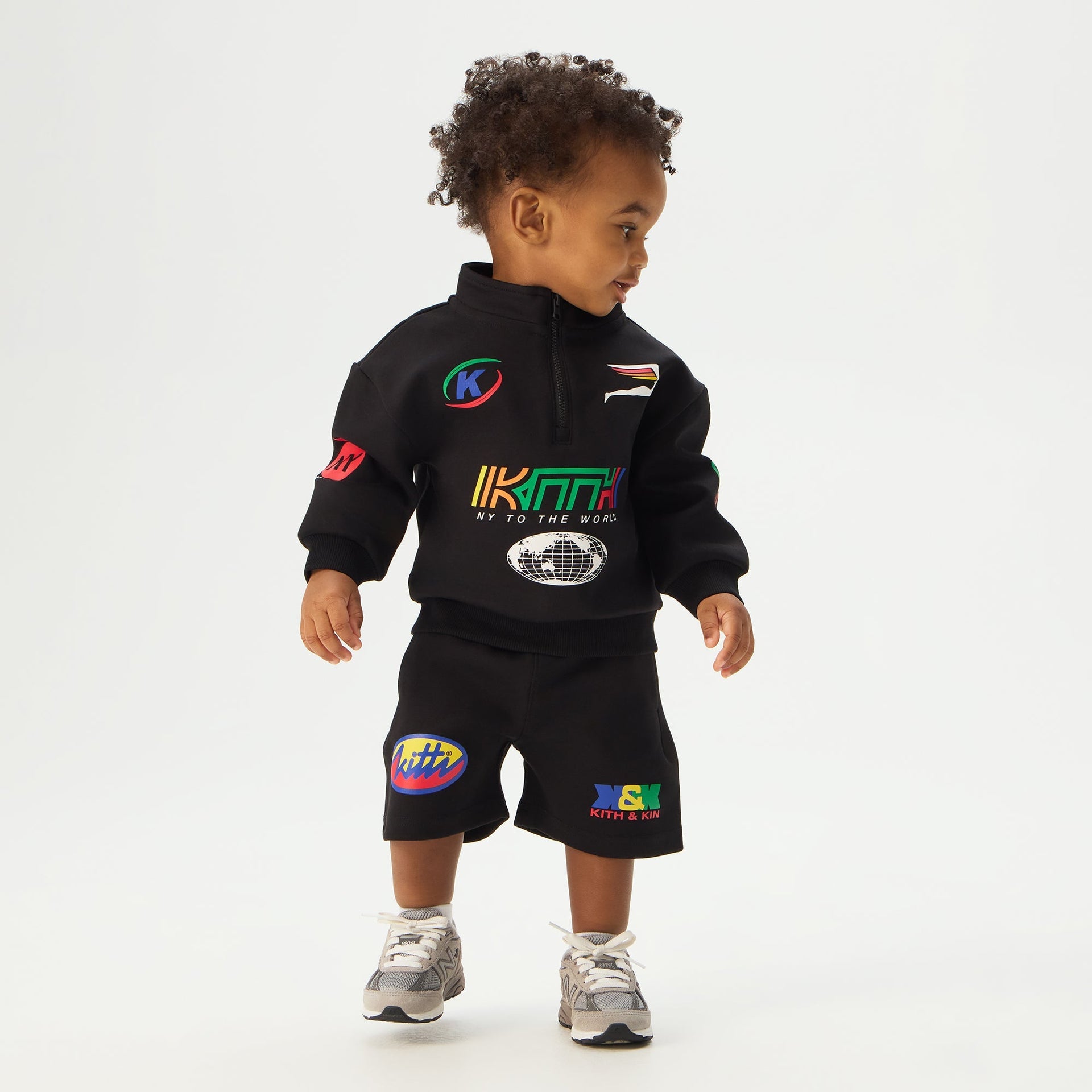 Kith Baby Multi Logo Nelson Short - Black