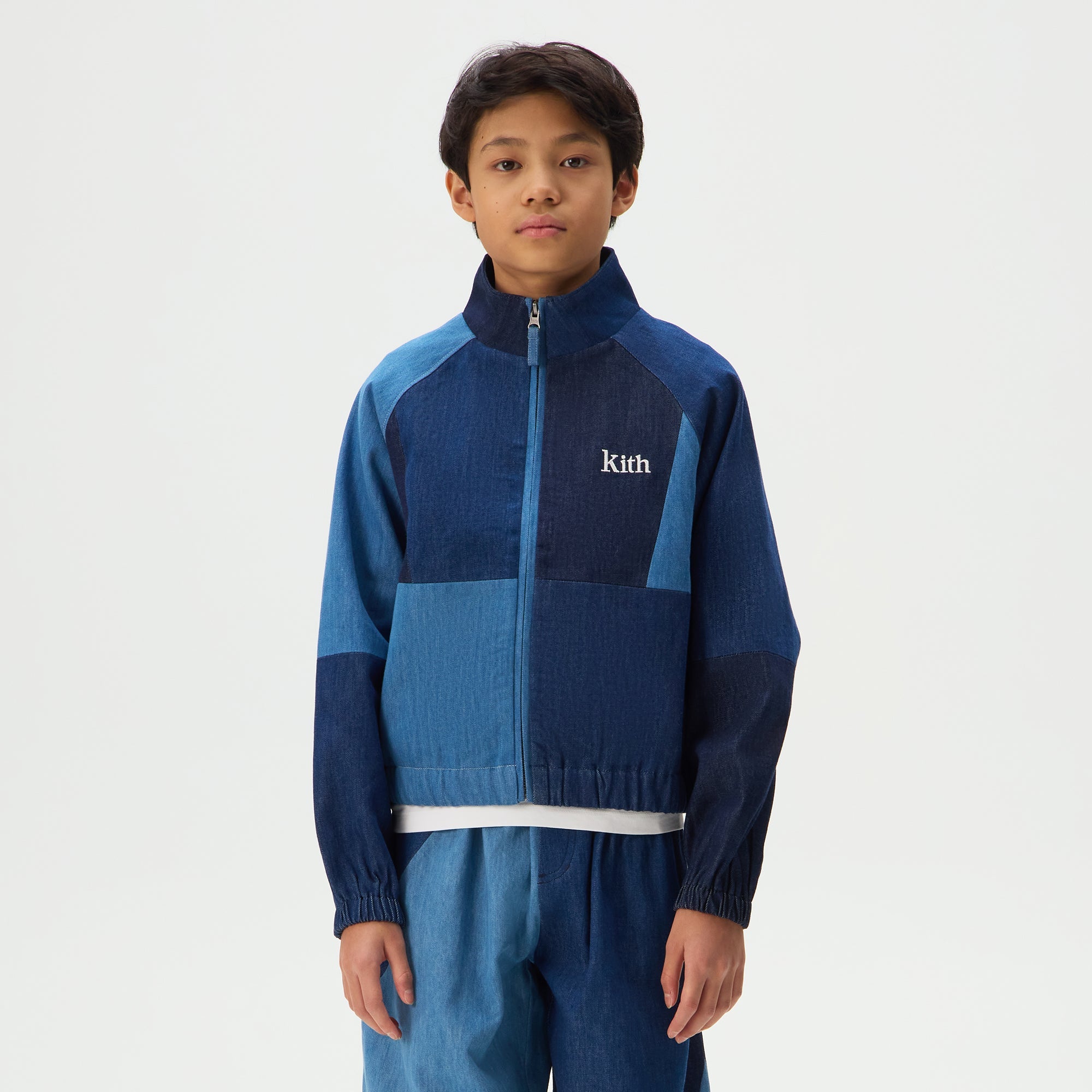 Kith Kids Patchwork Denim Milo Track Jacket - Multi – Kith UK