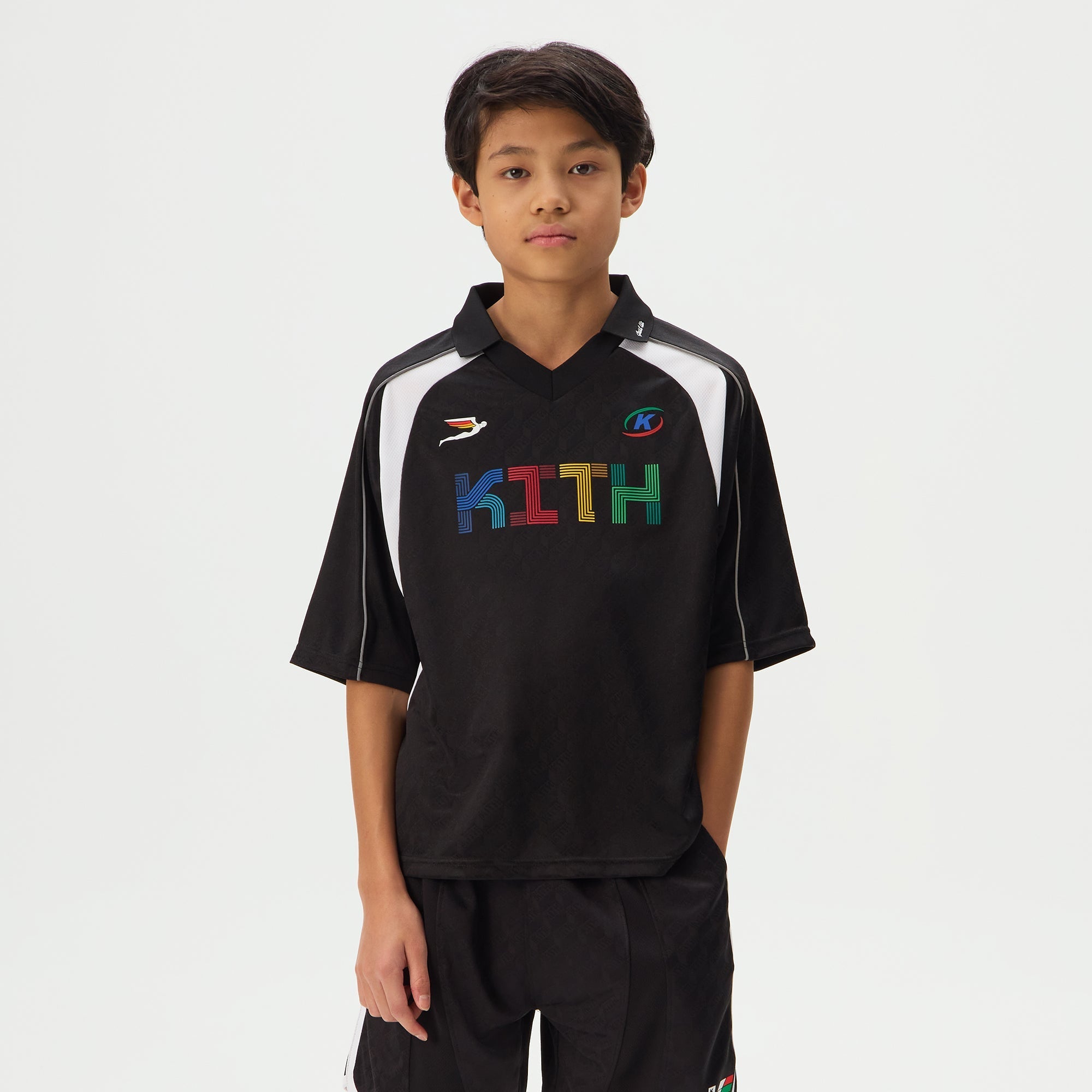 Kith Kids Short Sleeve Soccer Polo - Black – Kith UK