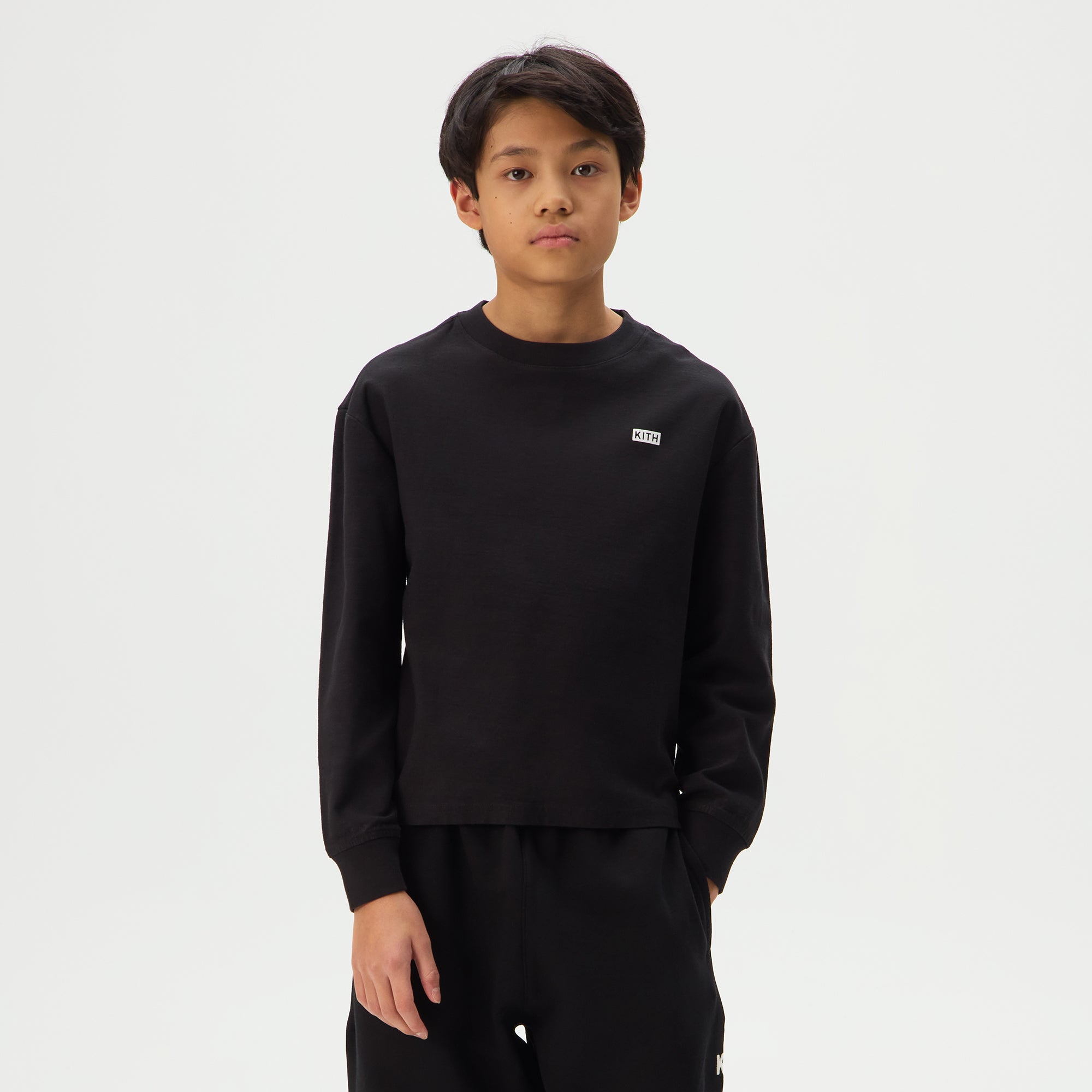 Kith Kids Long Sleeve LAX Tee - Black – Kith UK