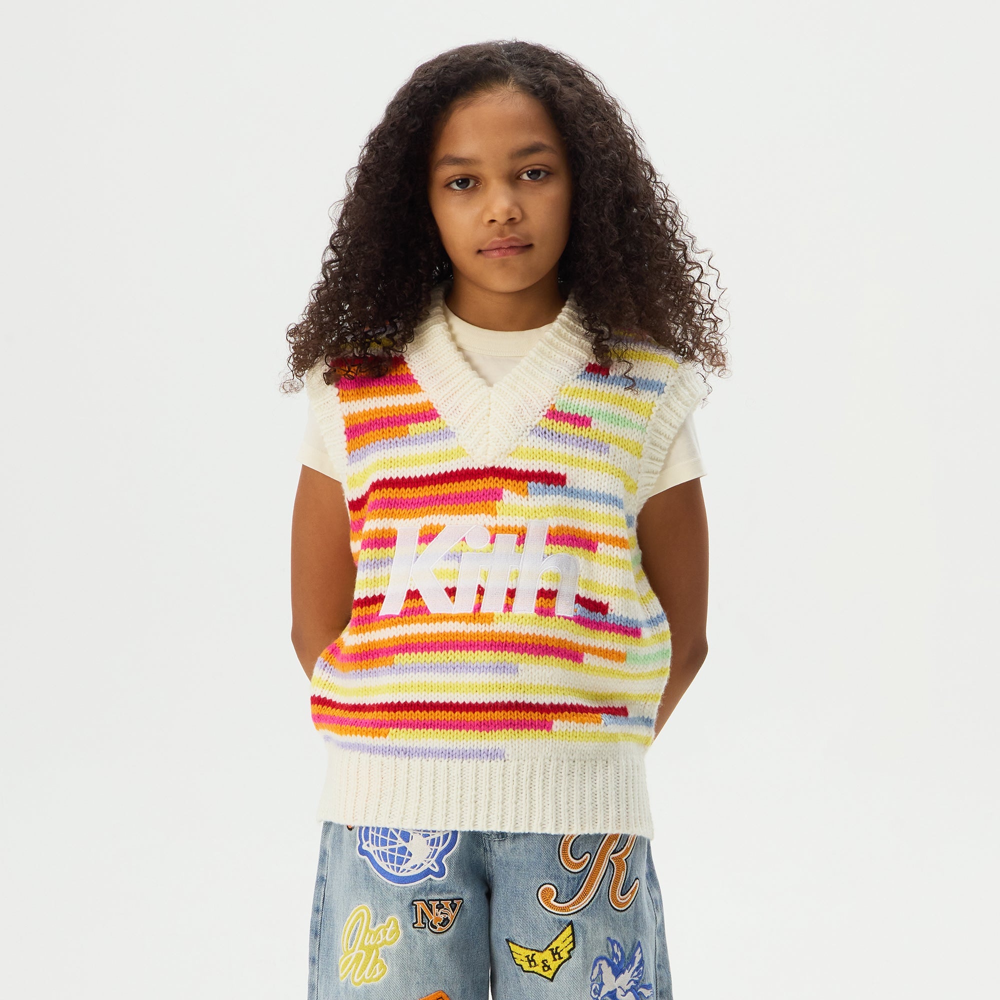 Kith Kids Chunky Space Dye Sweater Vest - Multi – Kith UK