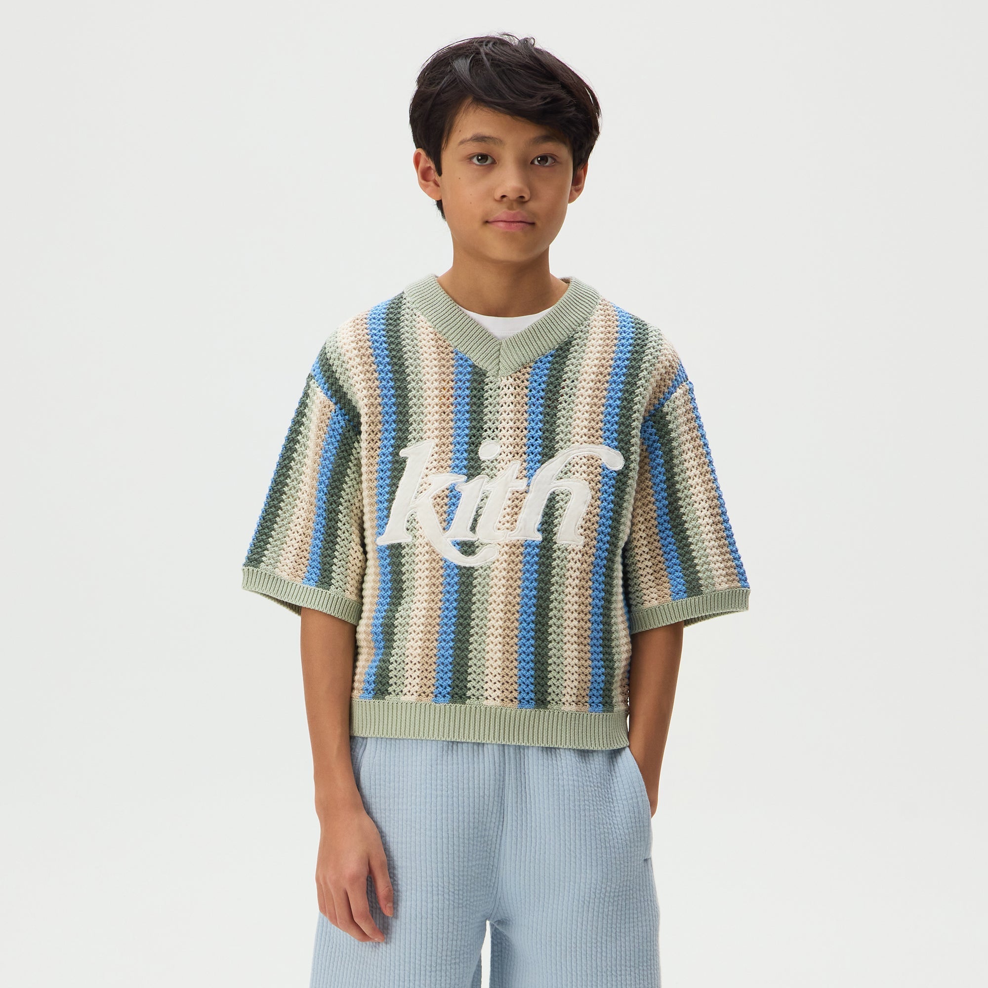 Kith Kids Open Knit Leon Jersey - Stoneware – Kith UK