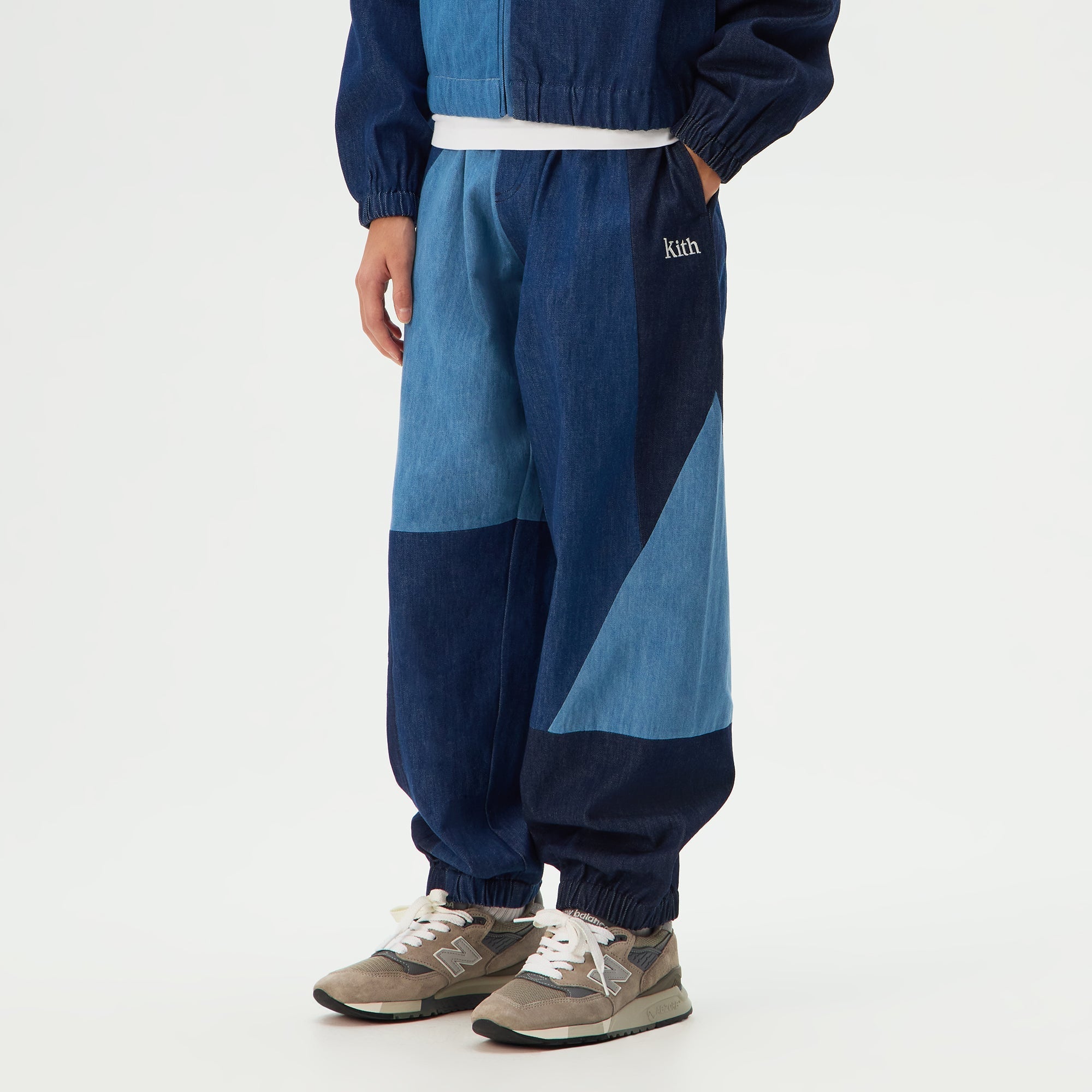 Kith Kids Patchwork Denim Milo Track Pant - Multi – Kith UK