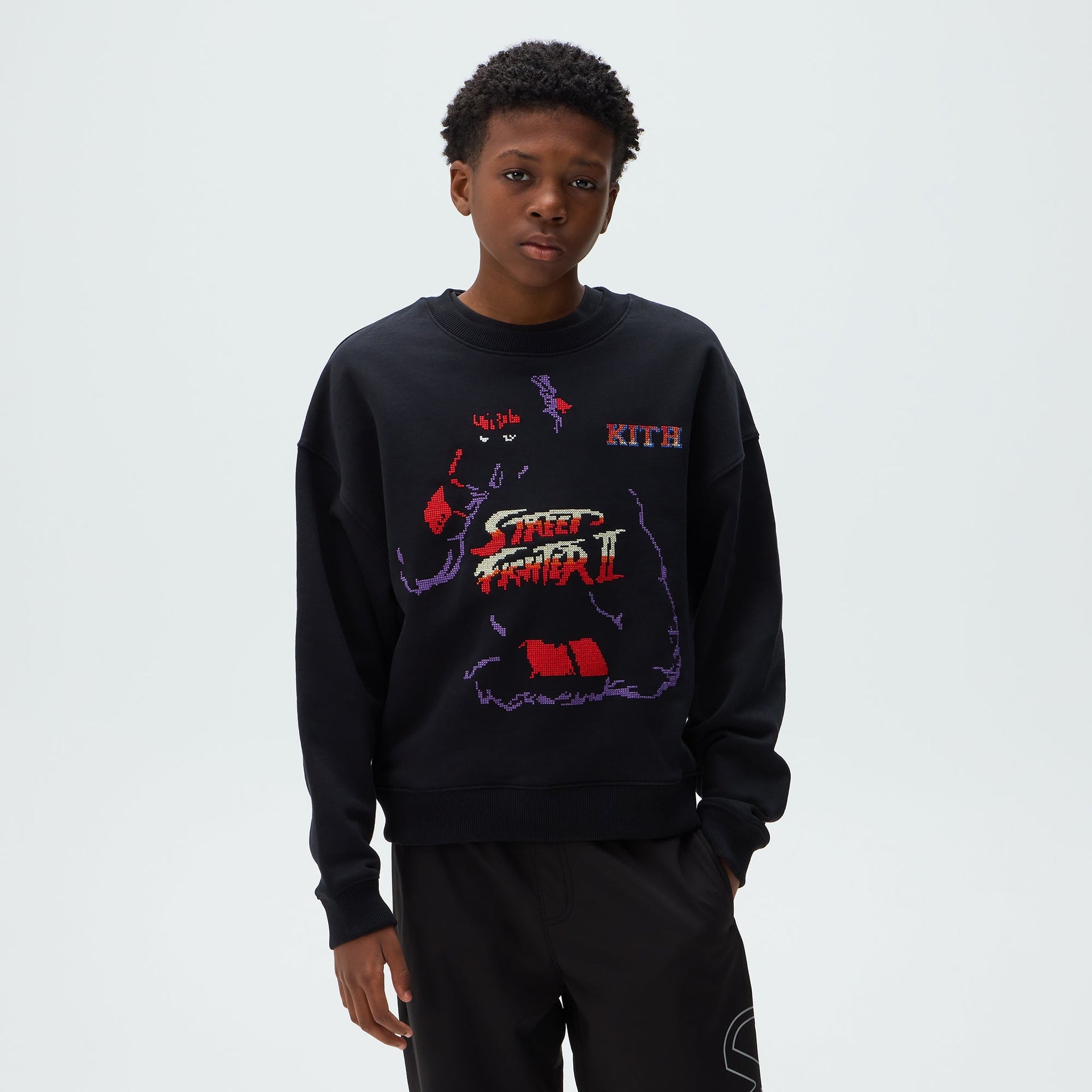 Capcom | Kith Kids Ryu Nelson Crewneck - Black