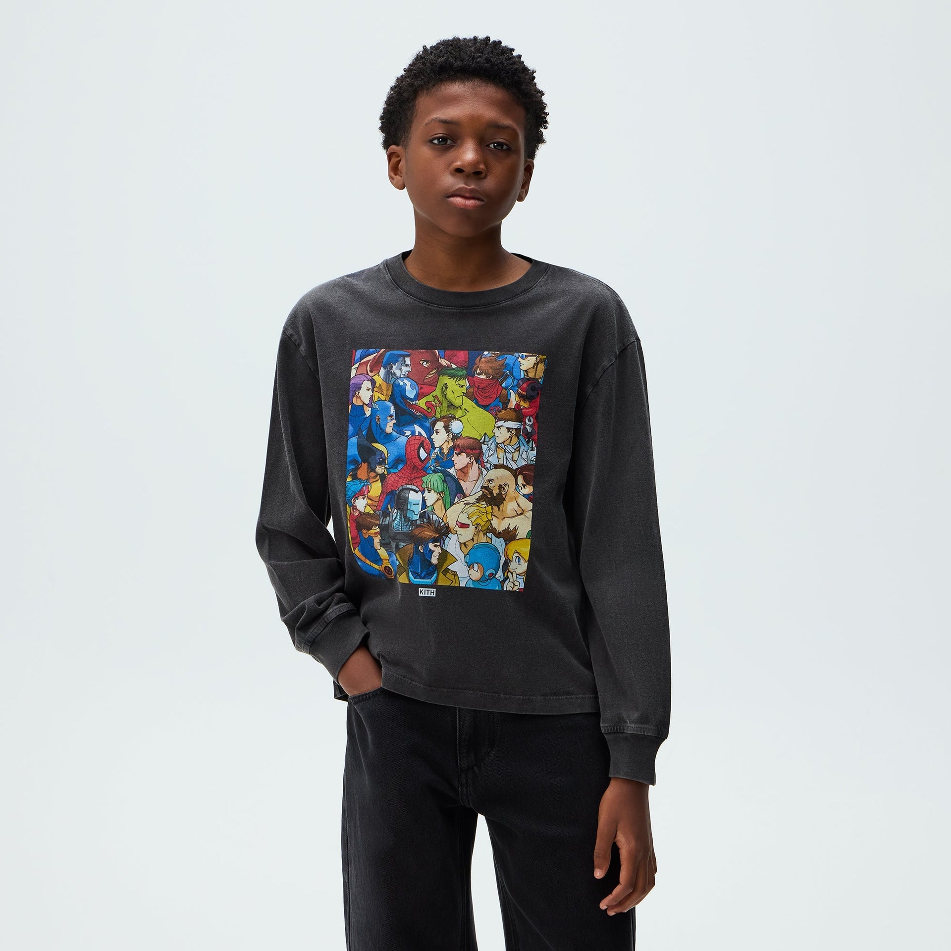 Marvel vs. Capcom | Kith Kids Clash of Super Heroes Vintage Tee - Black