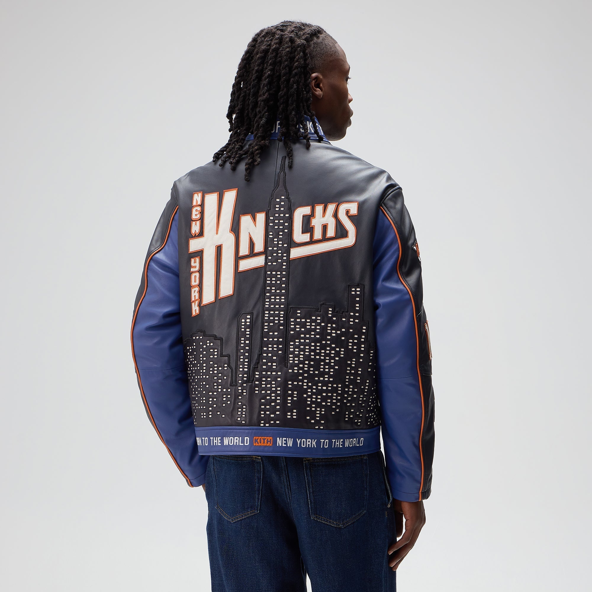 新品未使用14,000円　KITH×New York KNICKS Kith for the New York Knicks Classic Satin Bomber Jacket