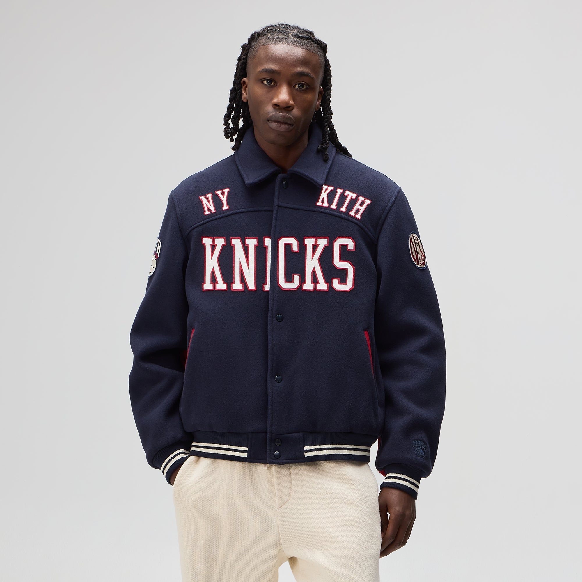 KITH NEWYORK スタジャン Kith for the New York Knicks Madison Square Garden Wool Varsity