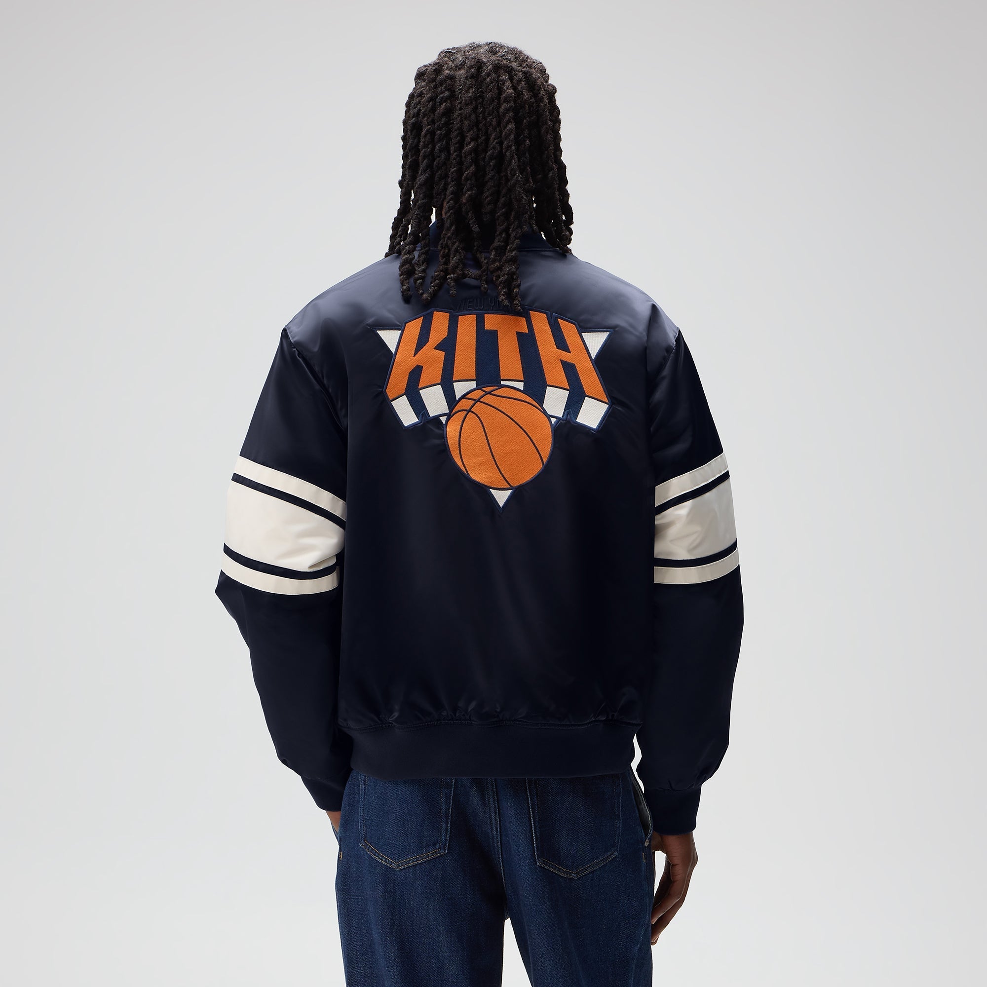 Kith for the New York Knicks Classic Satin Bomber Jacket