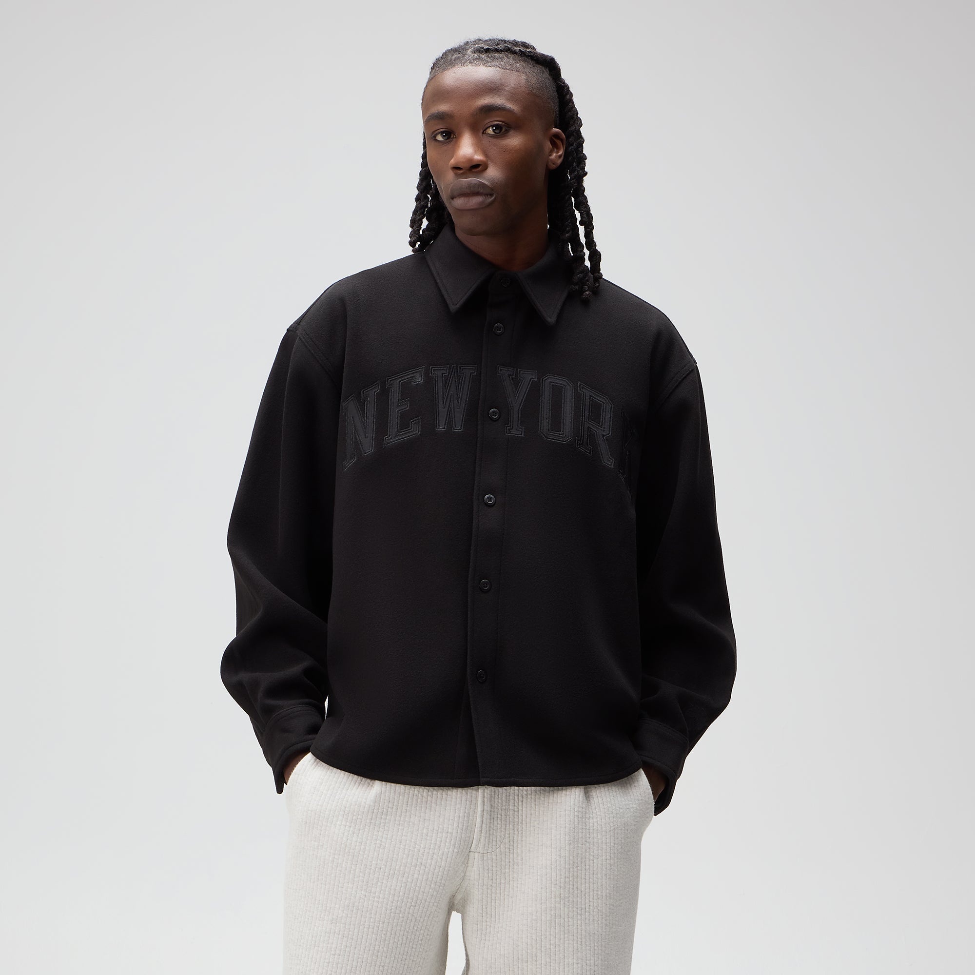 Kith for the New York Knicks Felted Apollo Shirt - Black – Kith UK