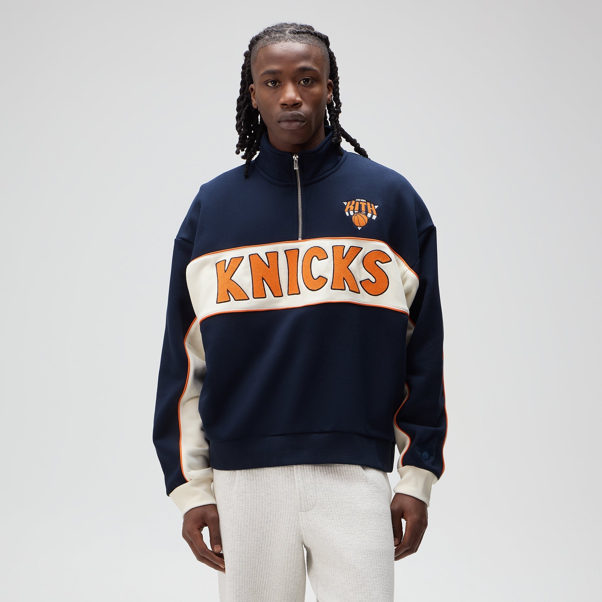 Kith for the New York Knicks Coach Vintage Nelson Quarter Zip