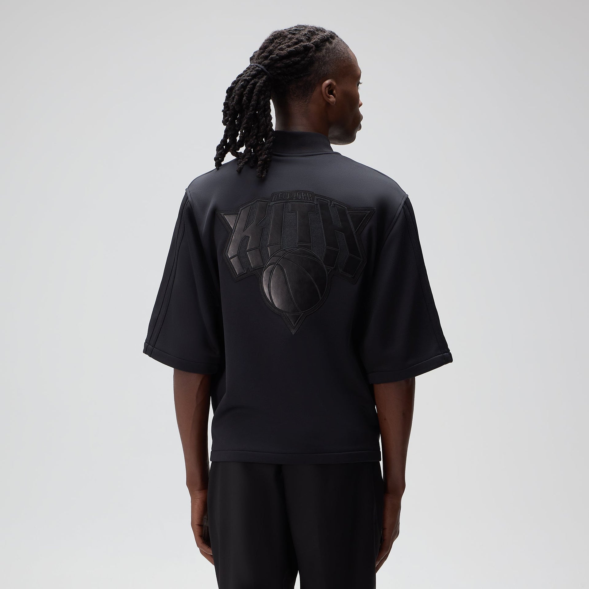 Kith for the New York Knicks Tricot Full Zip Sweater - Black