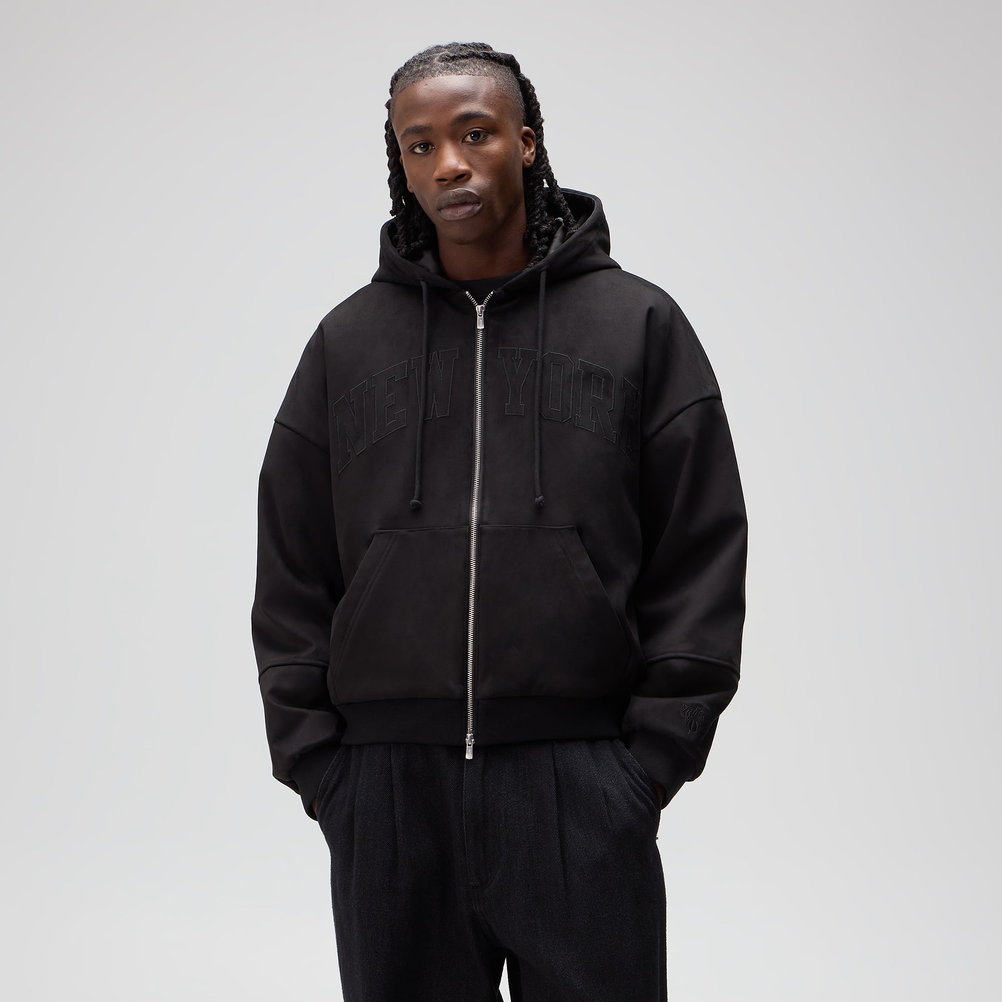 Kith for the New York Knicks Tonal Microsuede Cropped Braxton