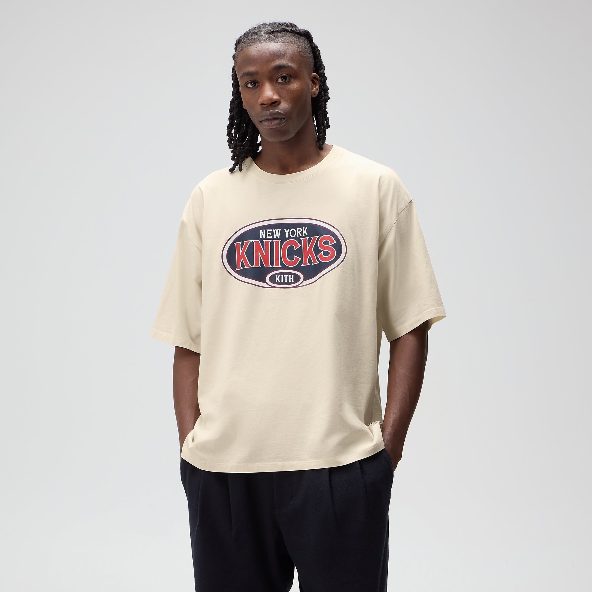 Kith for the New York Knicks NY Vintage Jones Tee - Sandrift – Kith UK