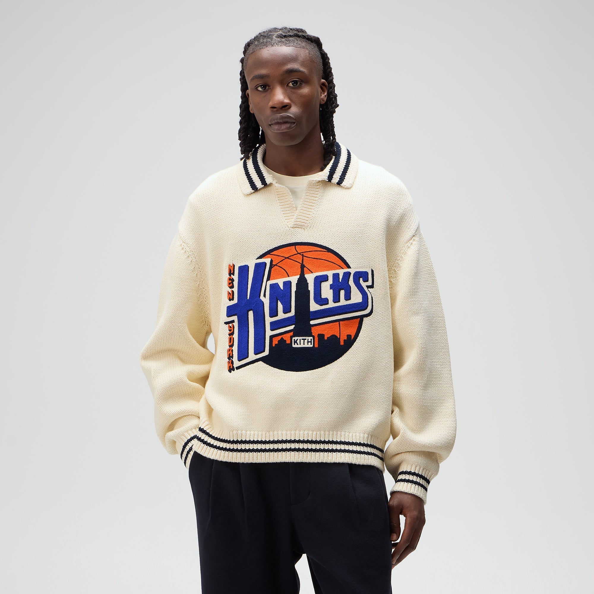 Kith for the New York Knicks Nelson Rugby Sweater - Sandrift – Kith UK