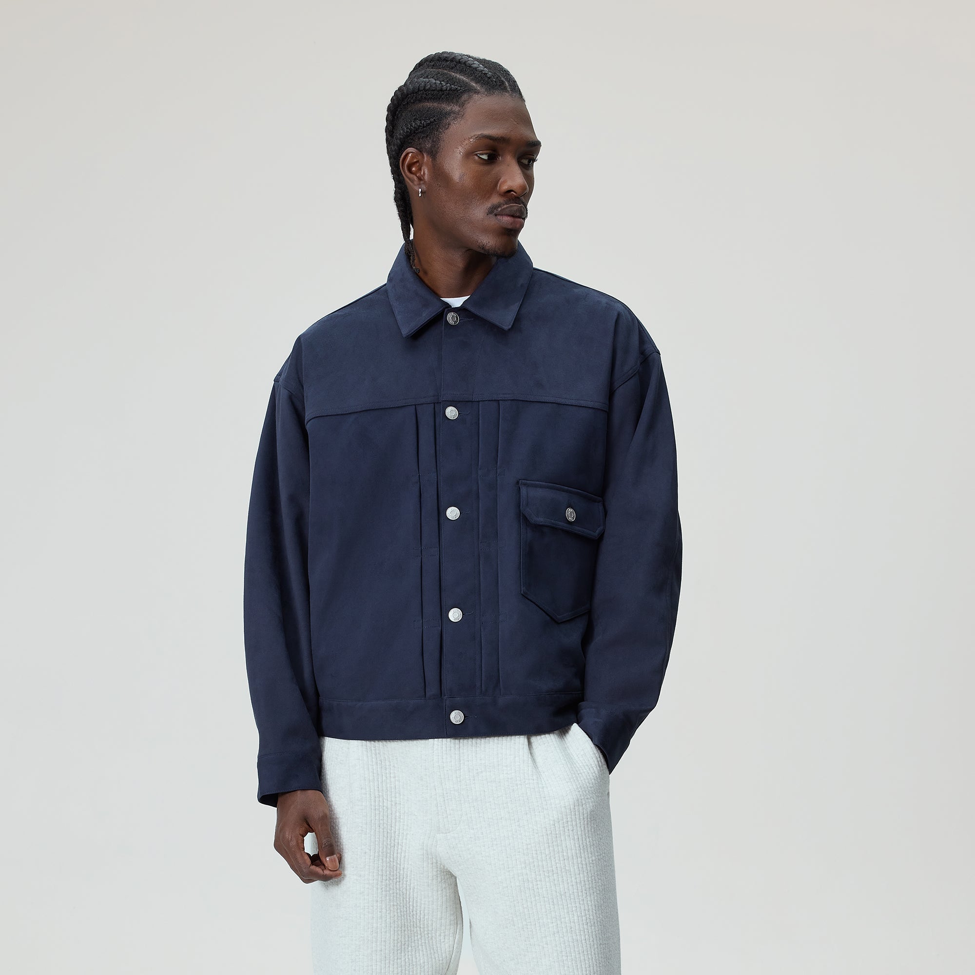 Kith Alonzo Microsuede Jacket - Nocturnal – Kith UK