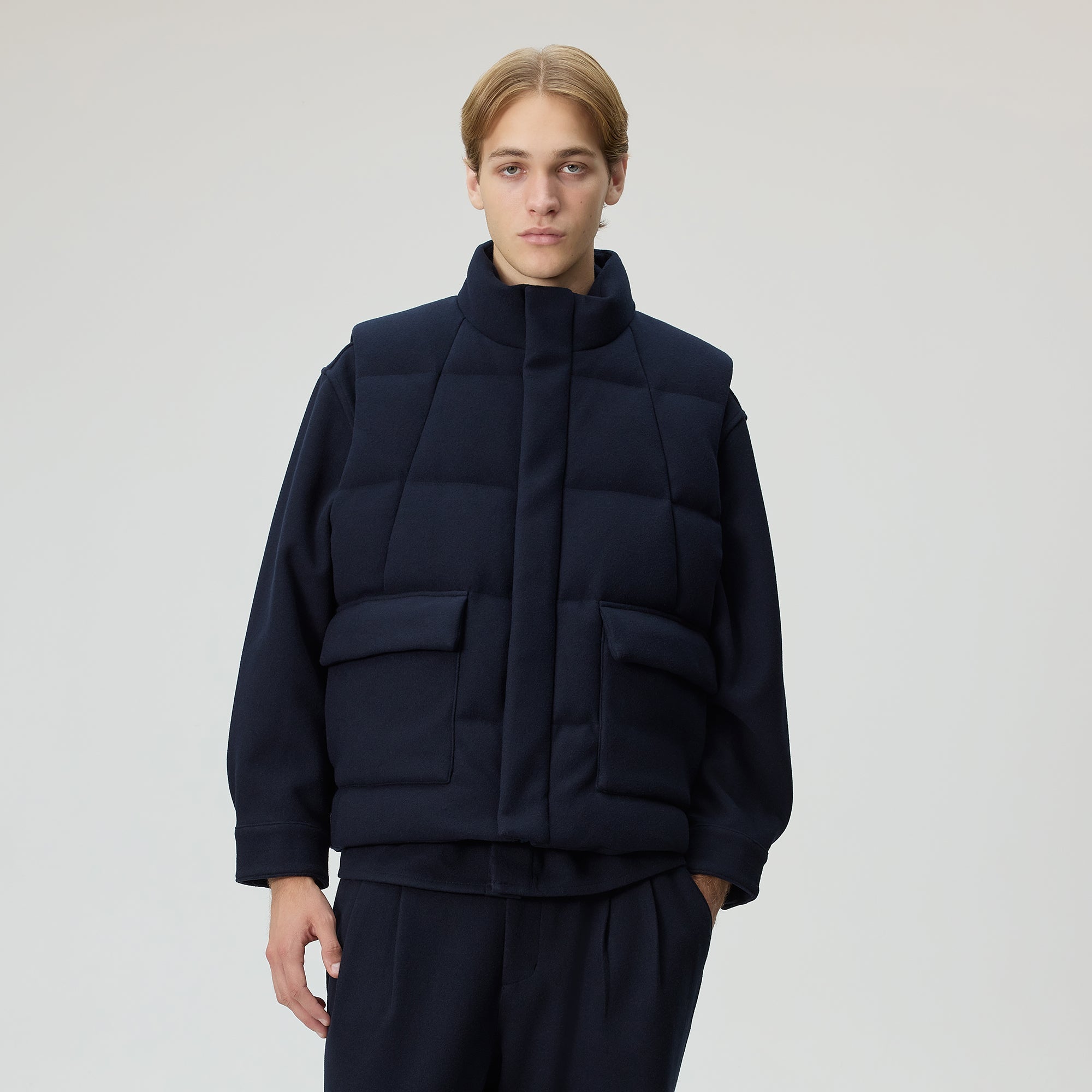 Kith Felted Jersey Midi Vest - Ink – Kith UK