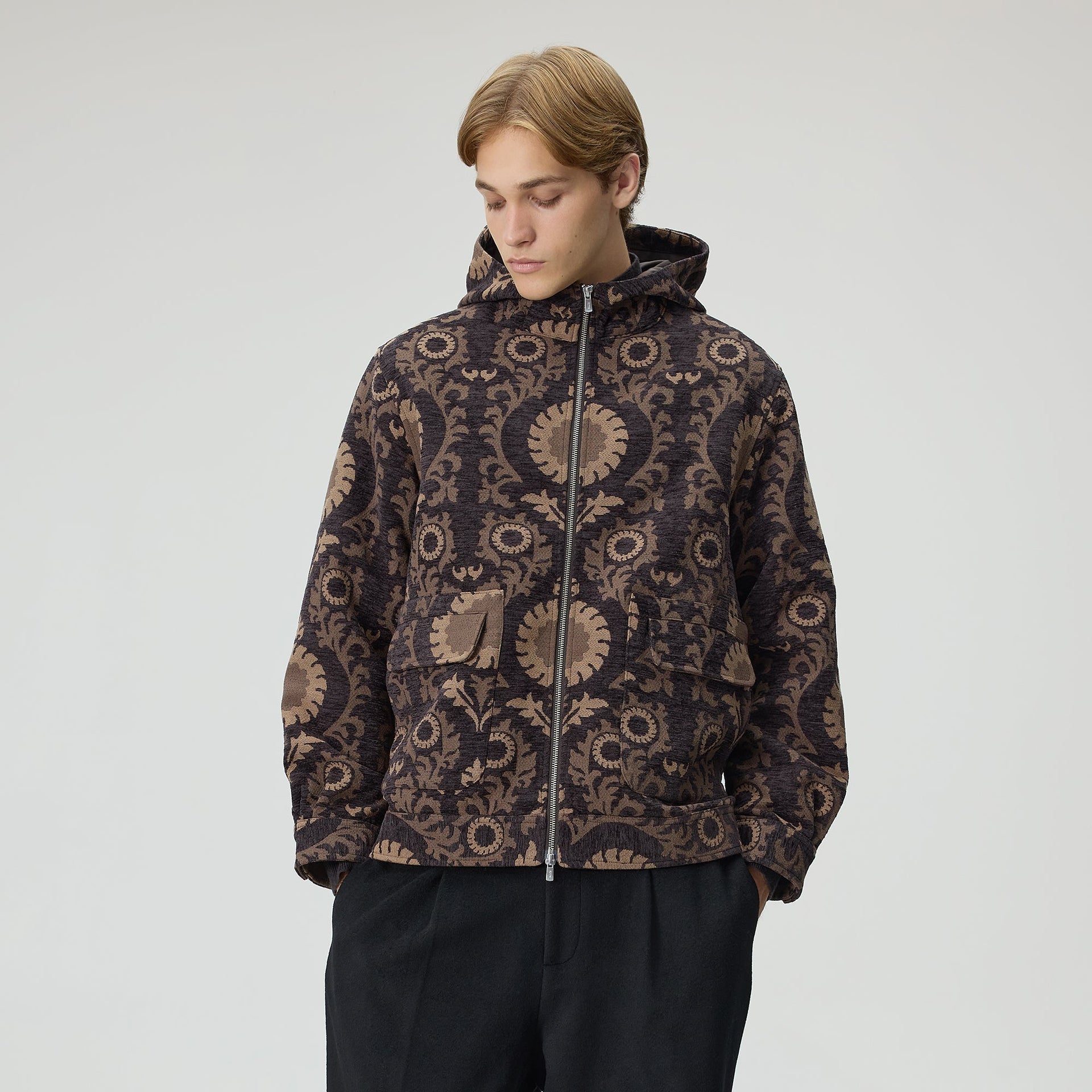 Kith Chenille Tapestry Selfridge Zip Up Hoodie - Kindling