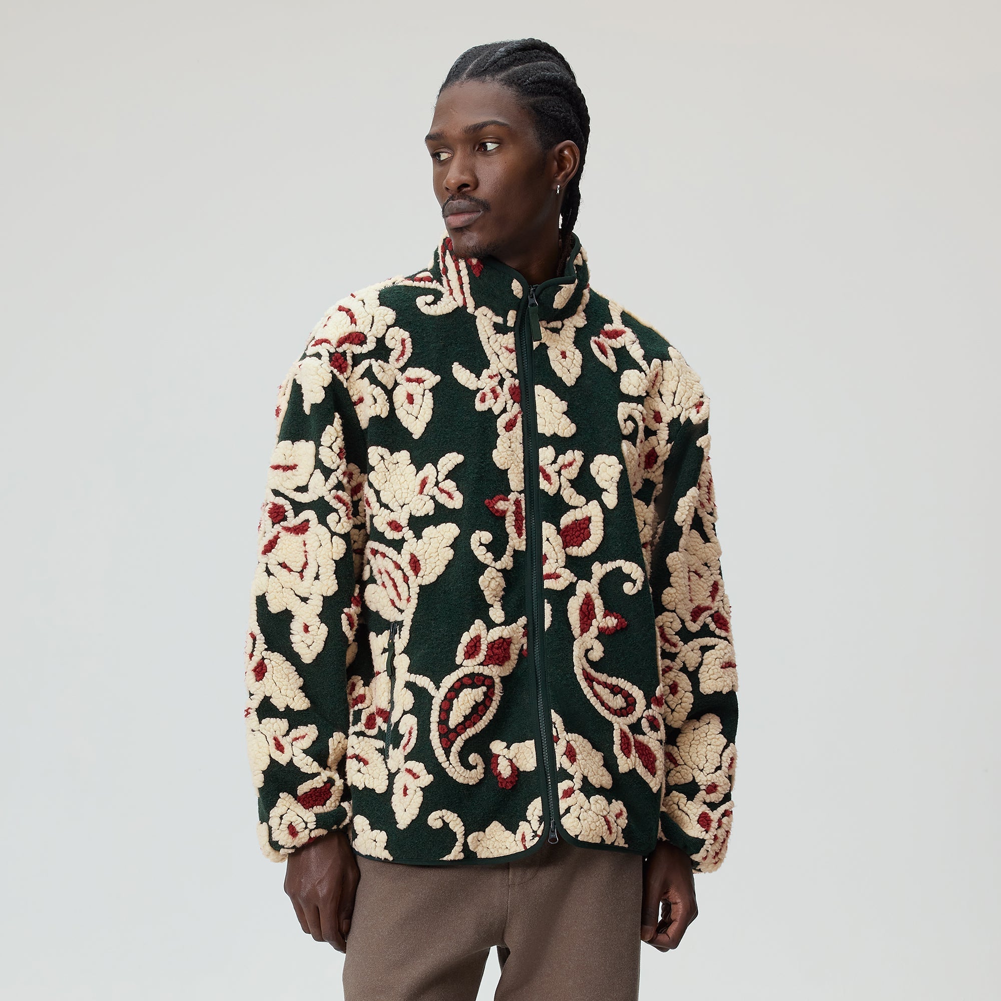 Kith Paisley Vine Sherpa Harper Jacket - Stadium – Kith UK