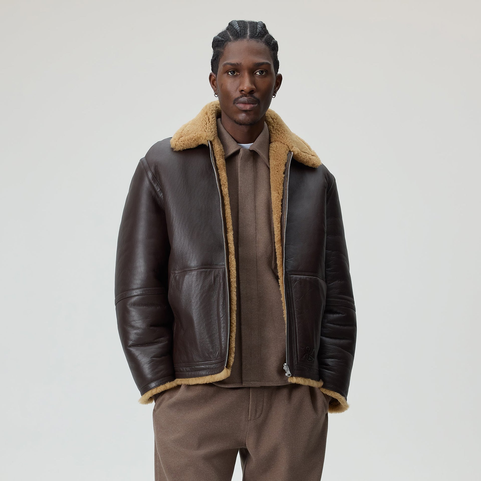 Kith Reversible Shearling Bomber - Kindling