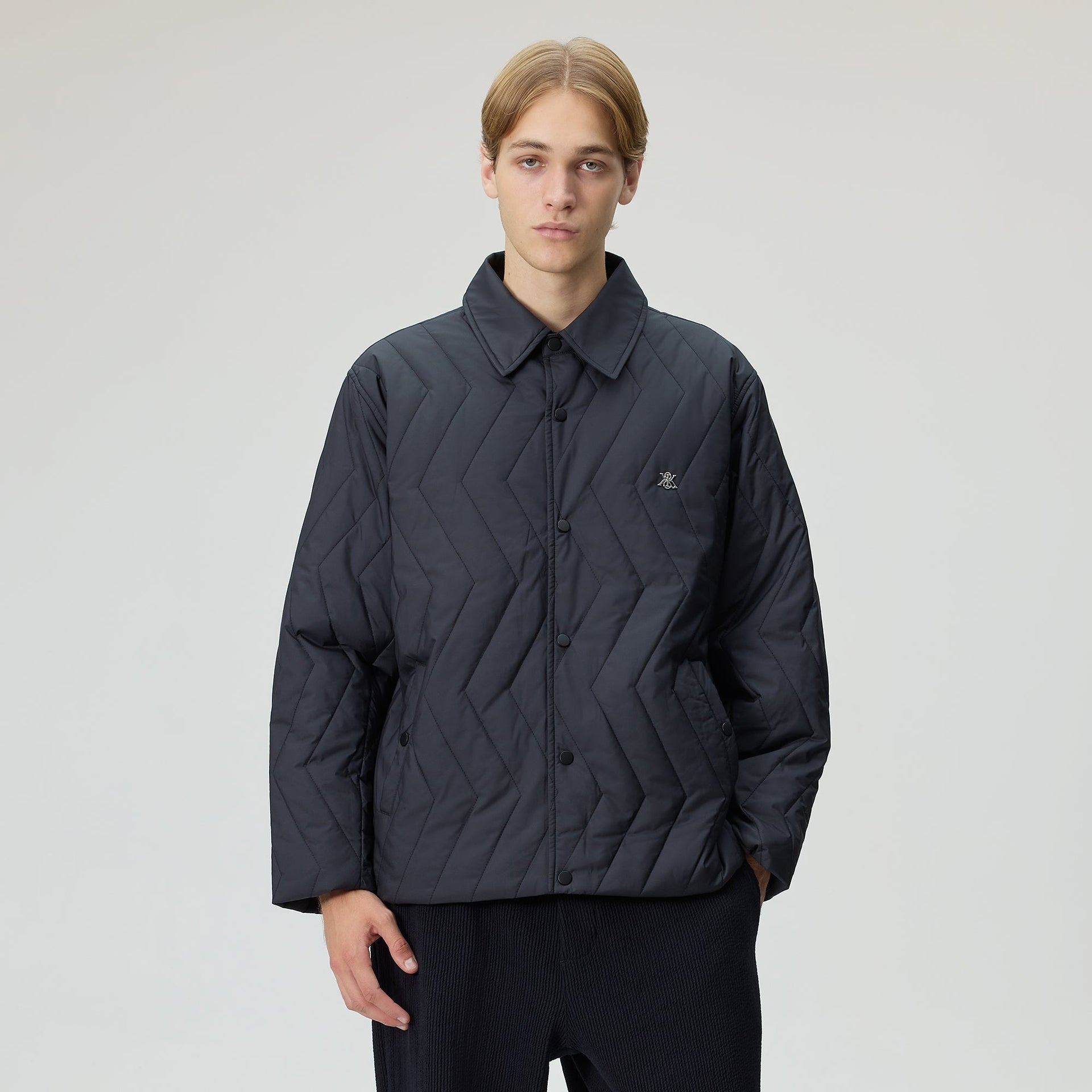 Kith Quilted Puffed Reese Shirt Jacket - Black
