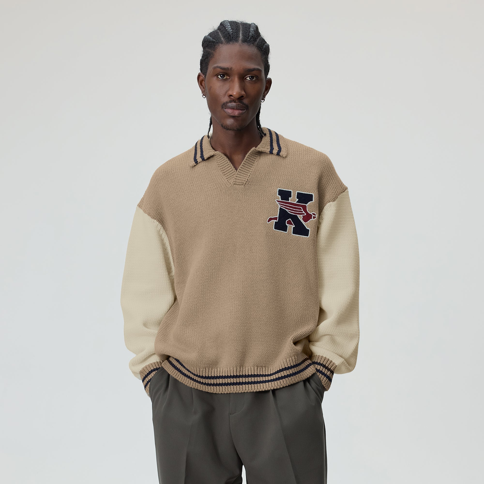 Kith Nelson Rugby Sweater - Canvas Heather – Kith UK