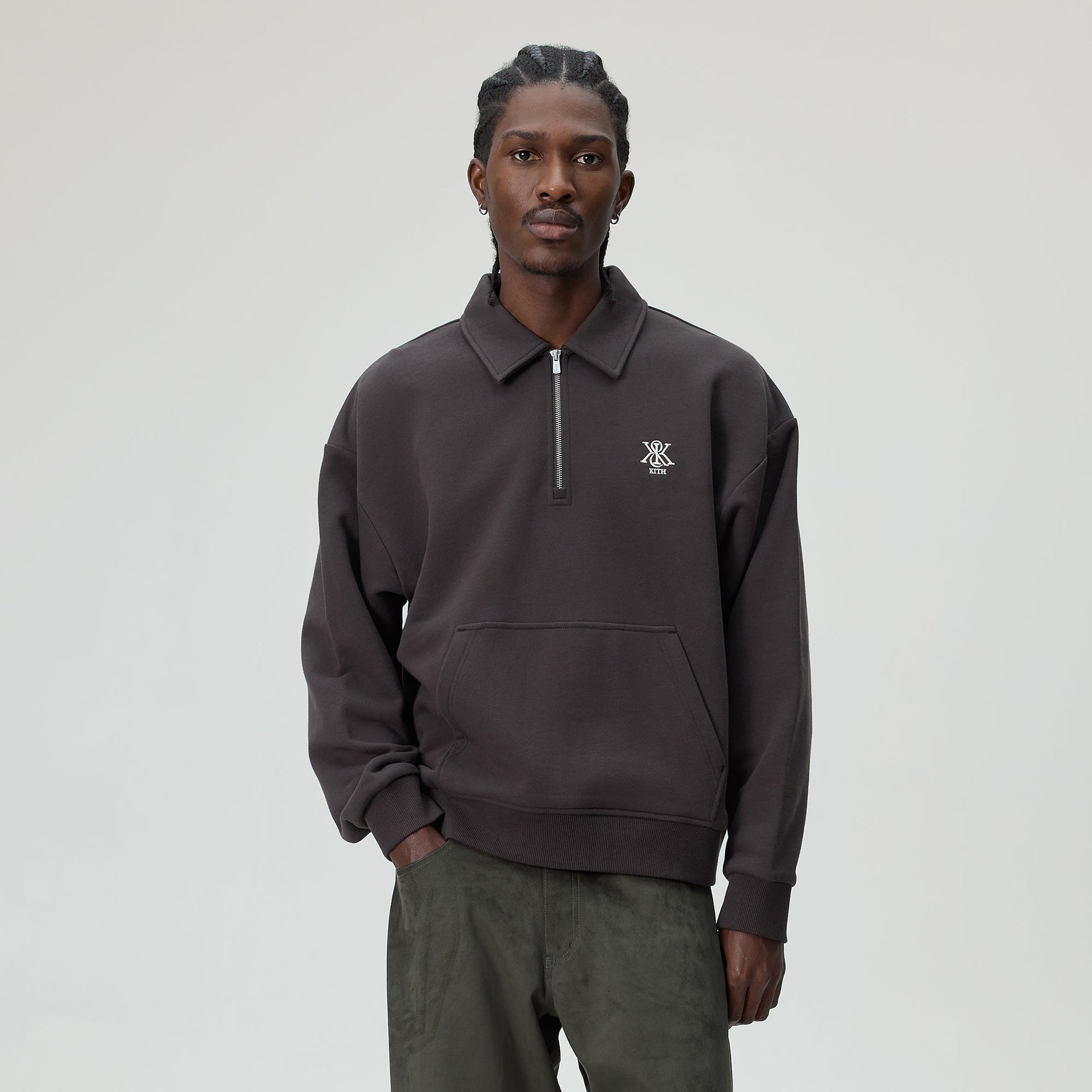 Kith Quarter Zip Popover Sweatshirt - Kindling