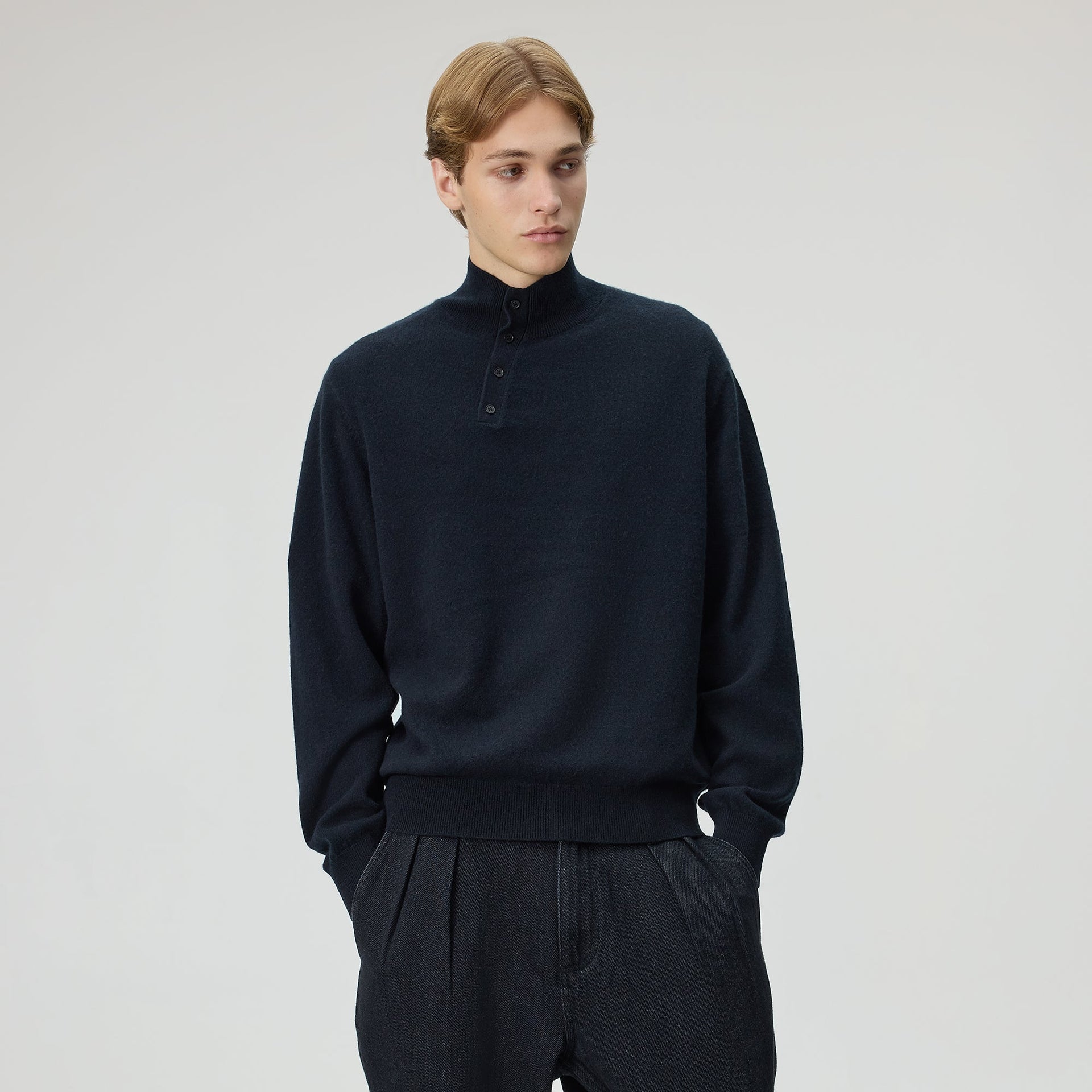 &Kin Cashmere Cyrus Turtleneck - Black