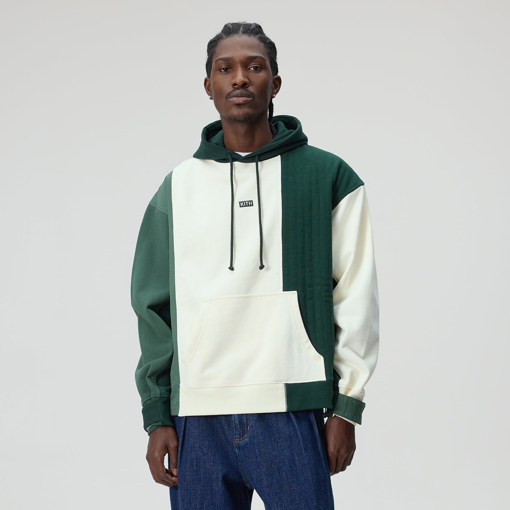 Kith Nylon Combo Nelson Hoodie - Stadium – Kith UK