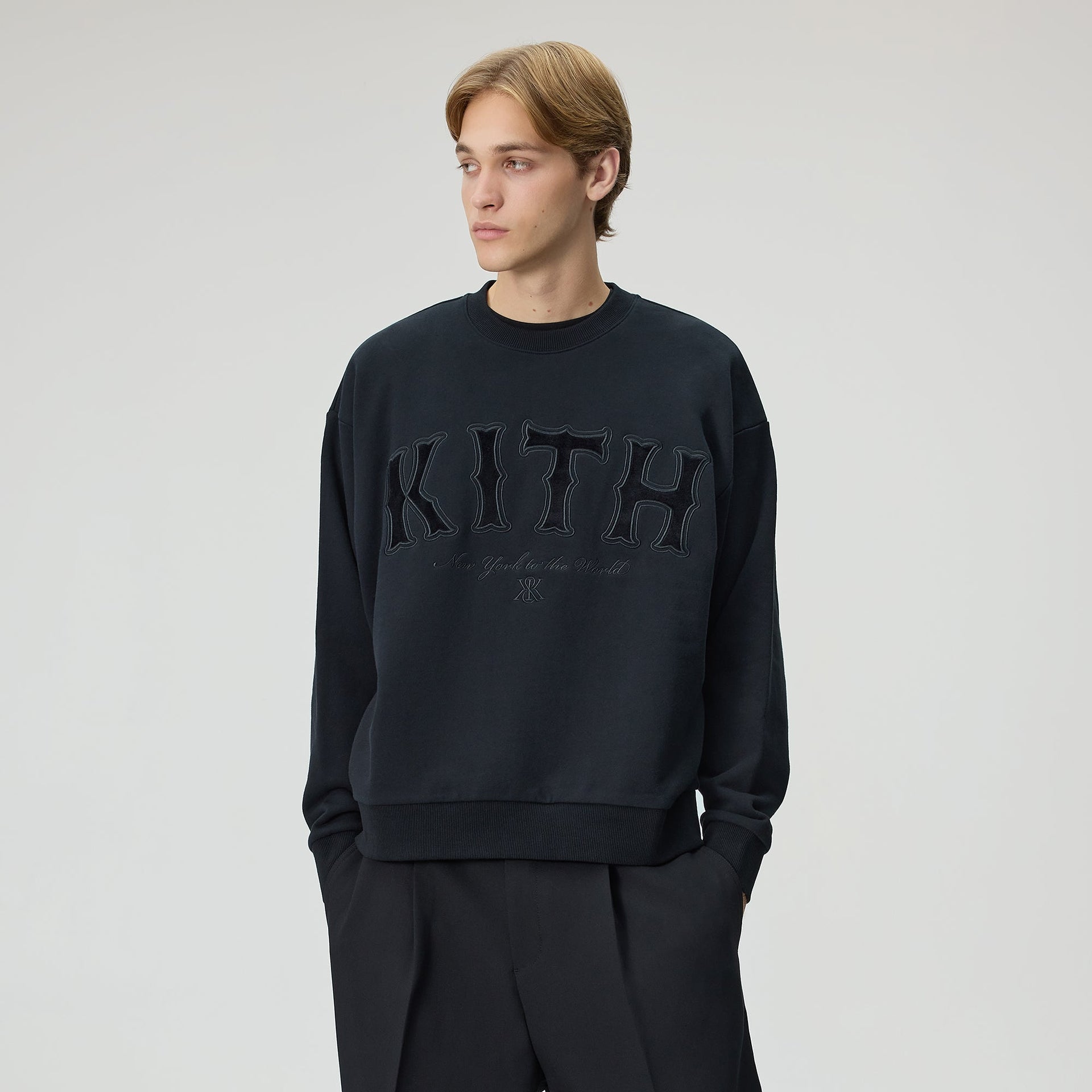 Kith Arched Logo Crewneck - Black