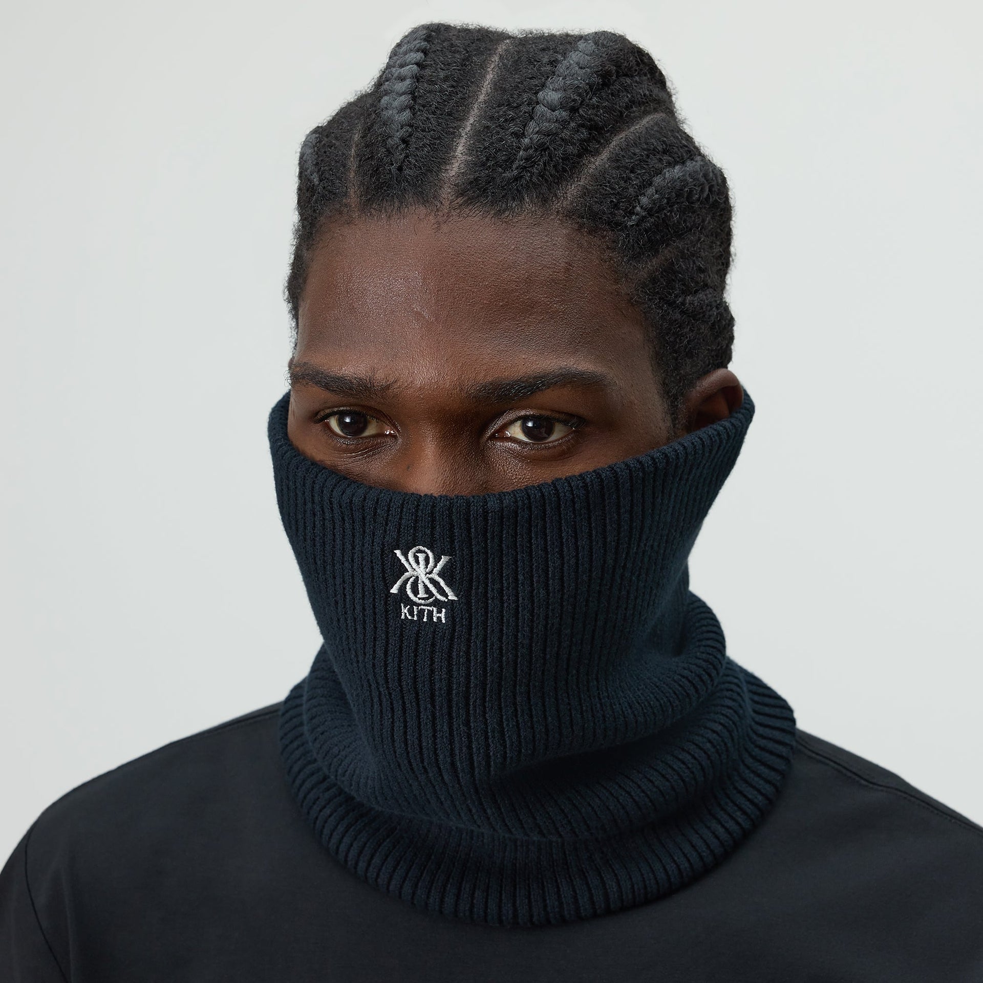 Kith Ribbed Neck Warmer - Black