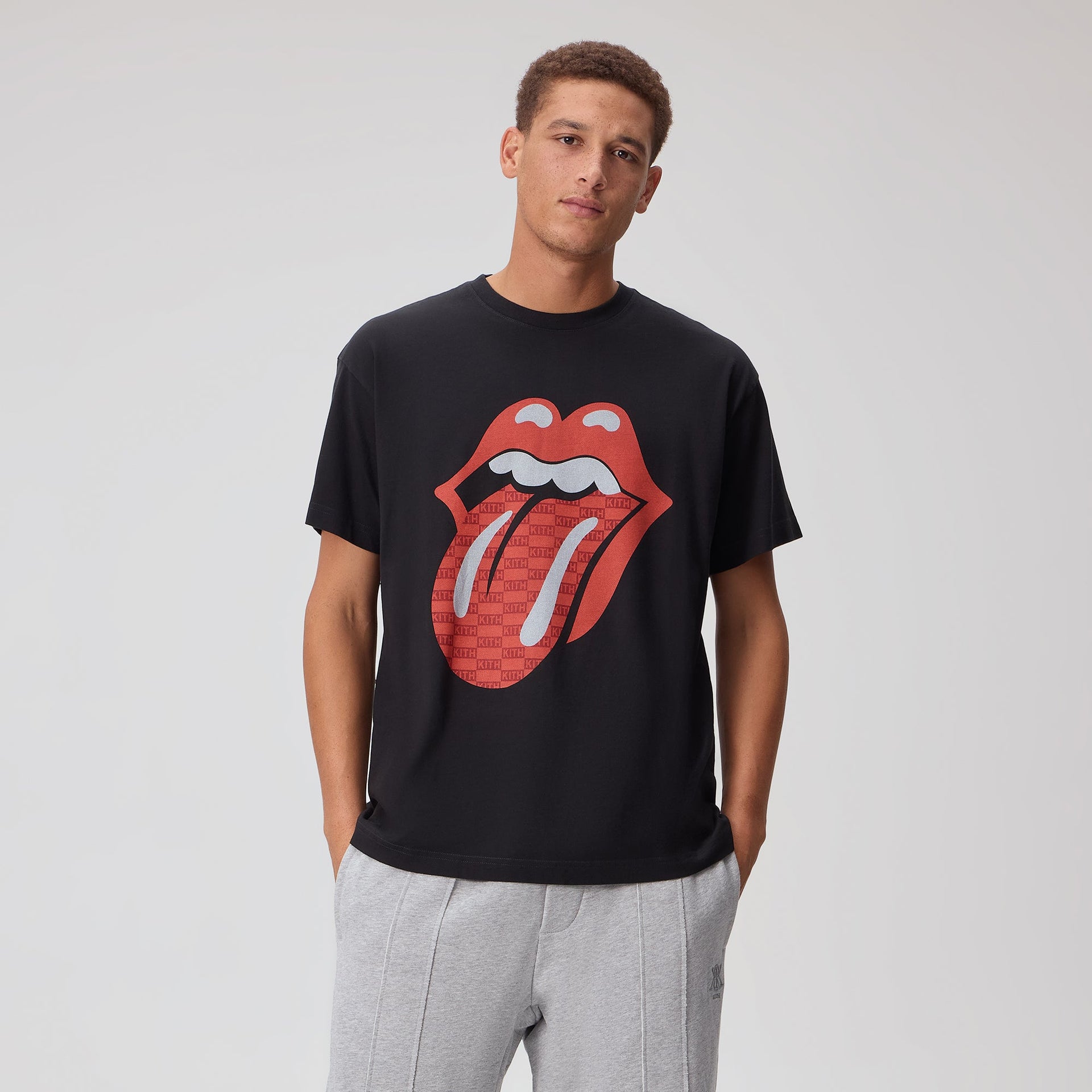 Kith for The Rolling Stones Monogram Tongue Tee - Black