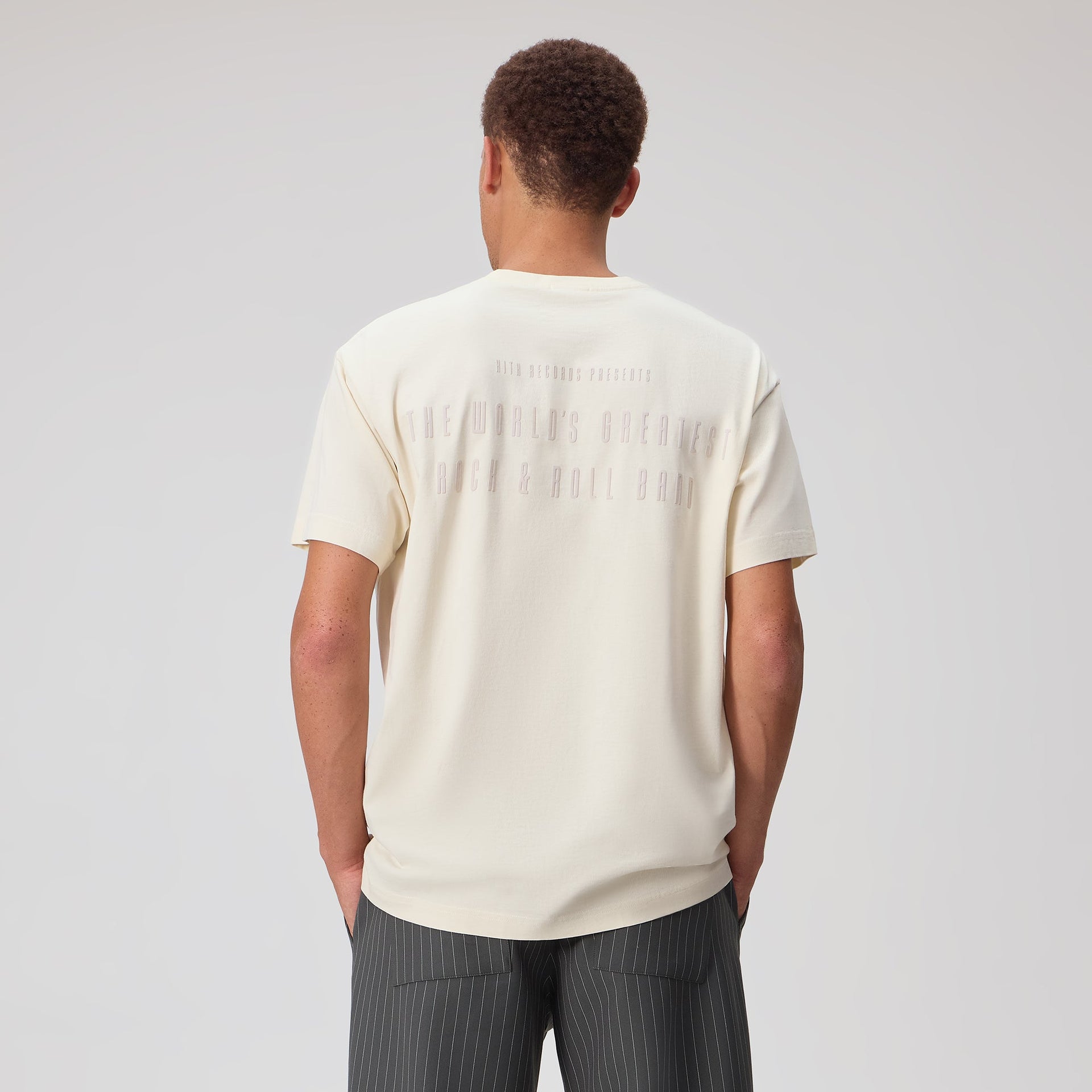 Kith for The Rolling Stones Monogram Tongue Tee - Sandrift