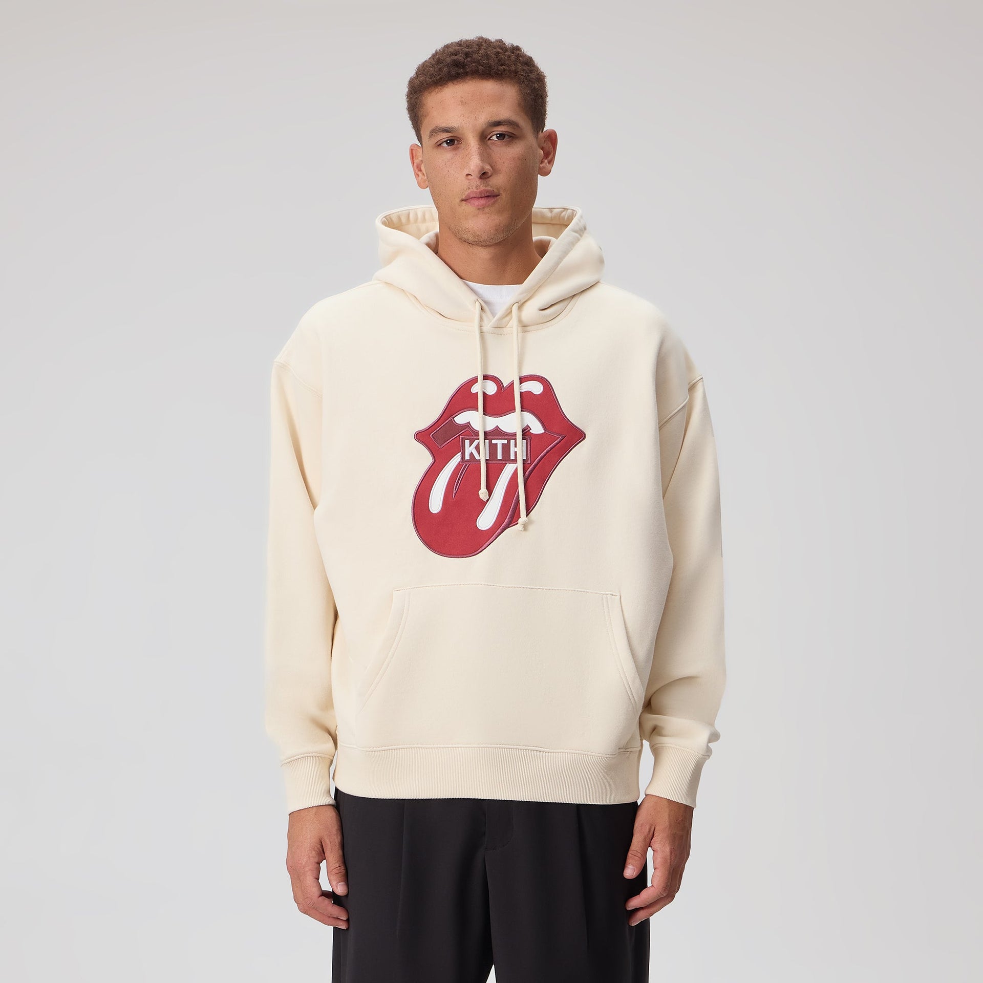 Kith for The Rolling Stones Classic Logo Nelson Hoodie - Muslin