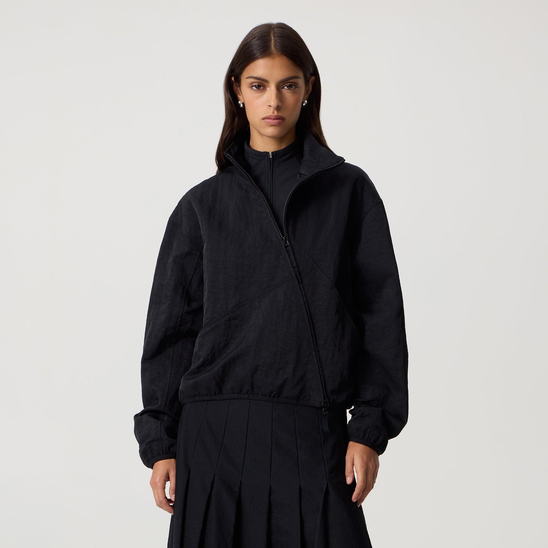 Kith Women Akari Nylon Asymmetrical Jacket - Black