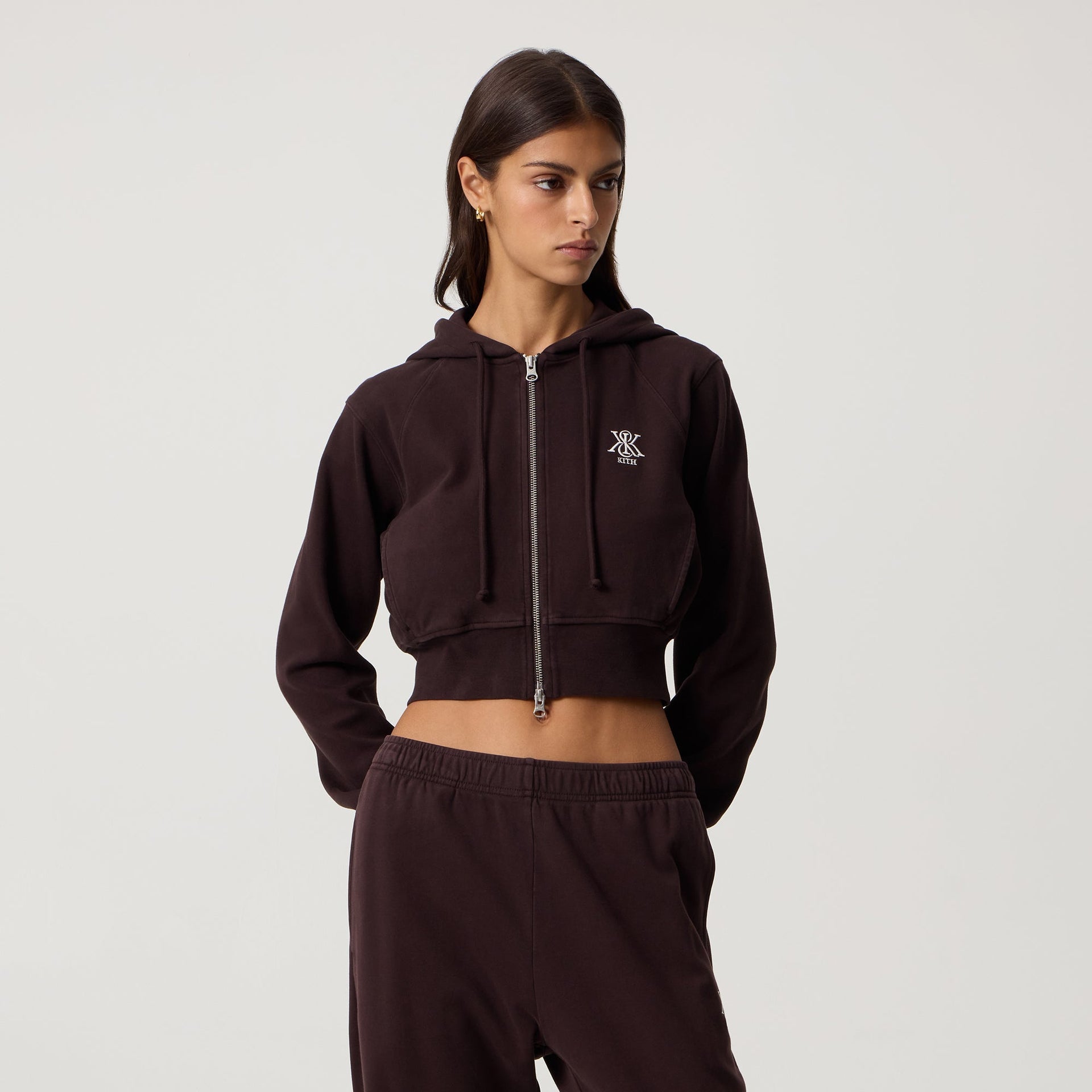 Kith Women Davin Cropped Hoodie - Incognito