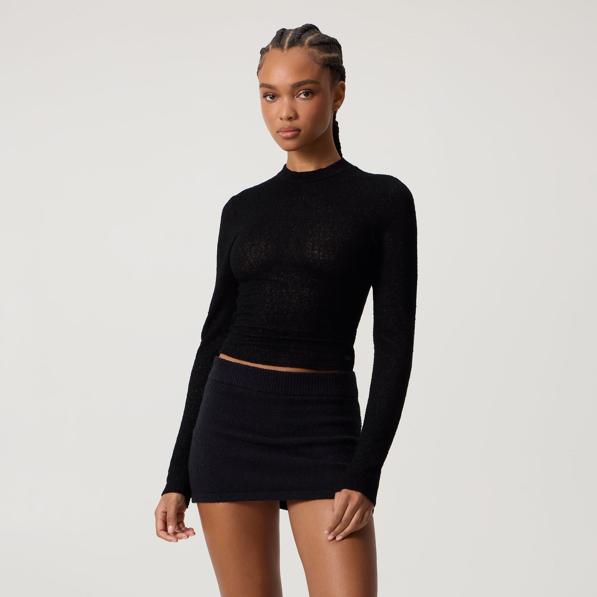 Kith Women Mulberry IV Boucle Long Sleeve - Black