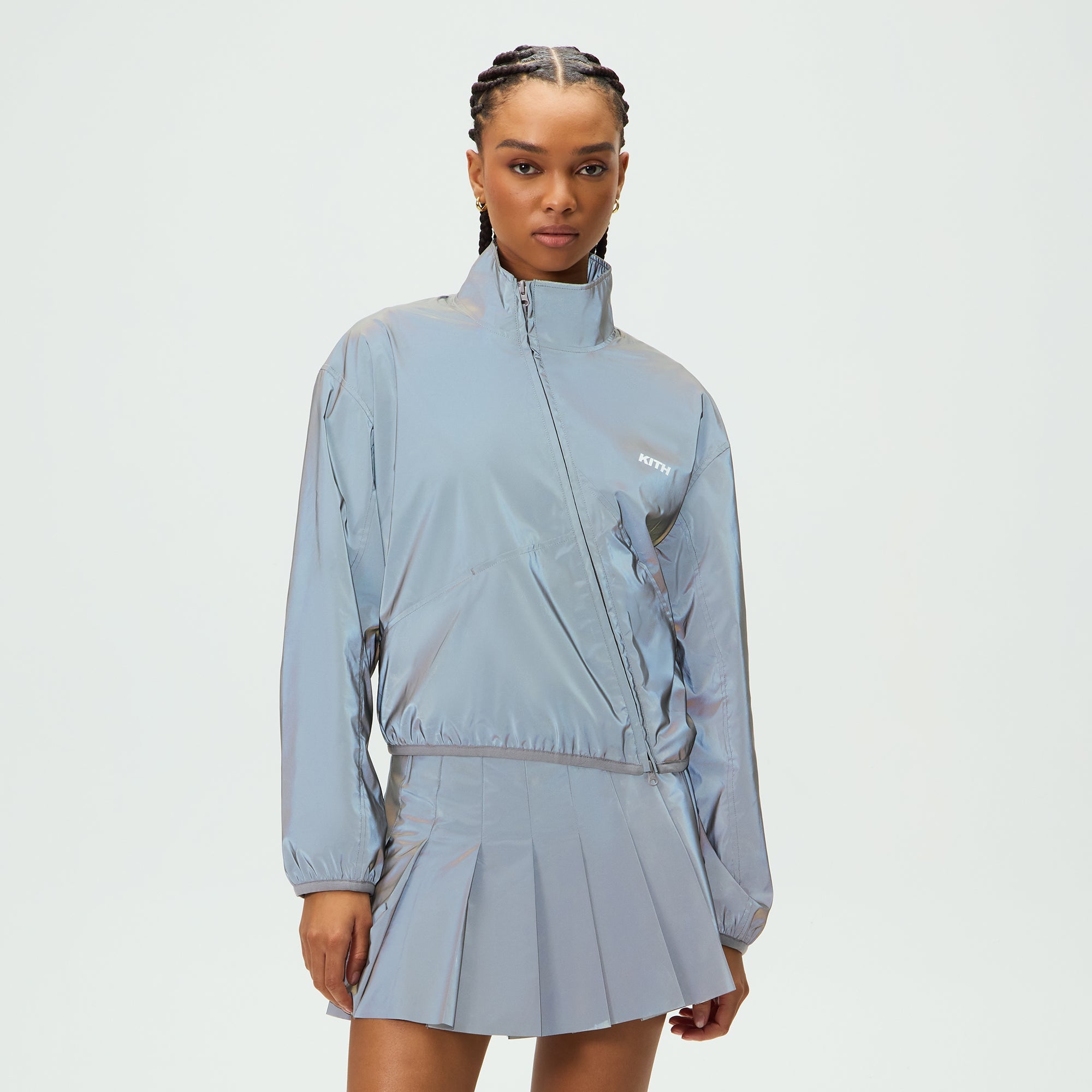 Kith Women Akari Reflective Asymmetrical Jacket - Reflective – Kith UK