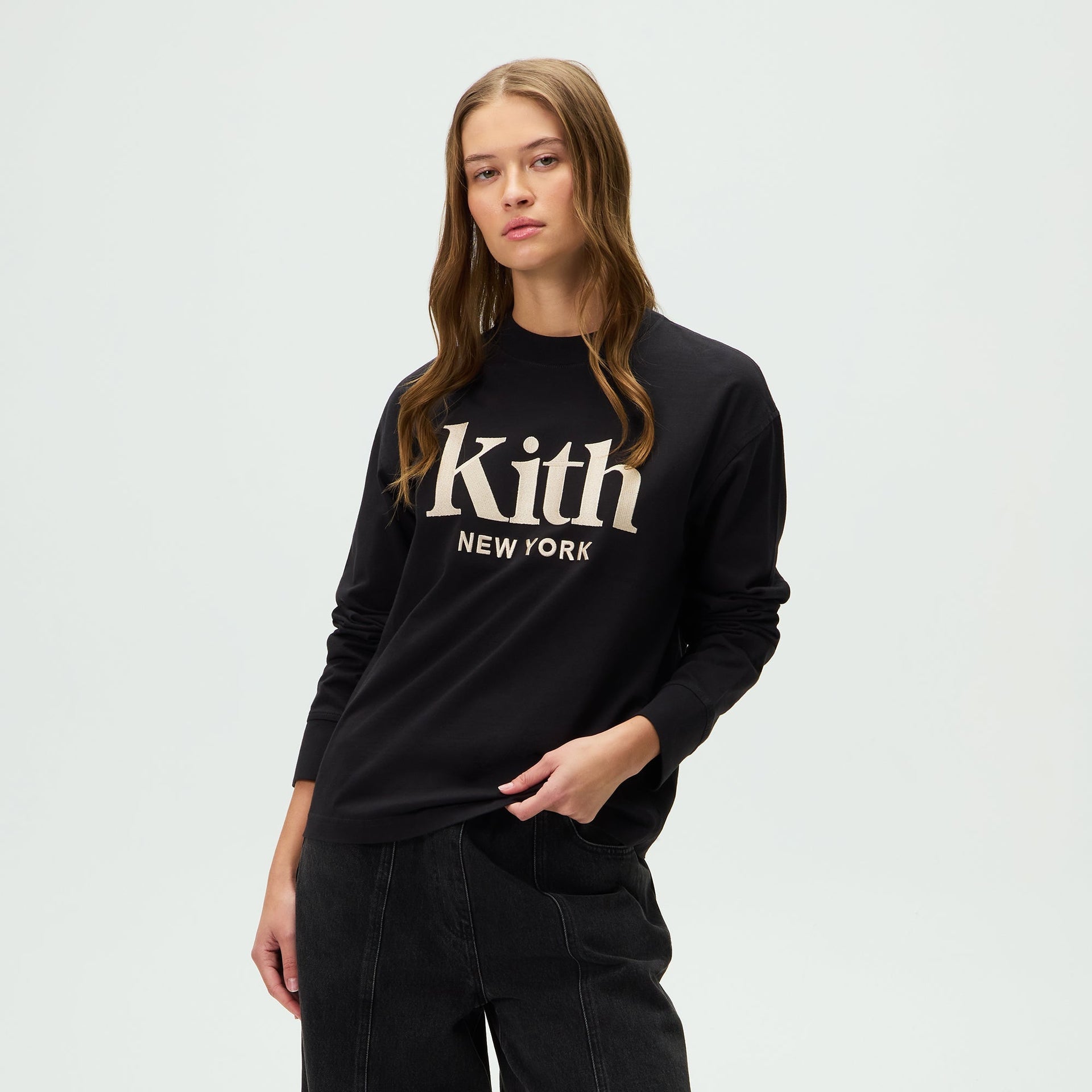 Kith Women Oversized Sonoma New York Long Sleeve - Black
