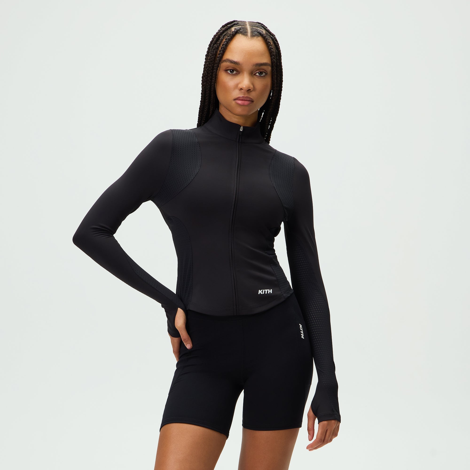 Kith Women Alida II Paneled Zip Top - Black – Kith UK