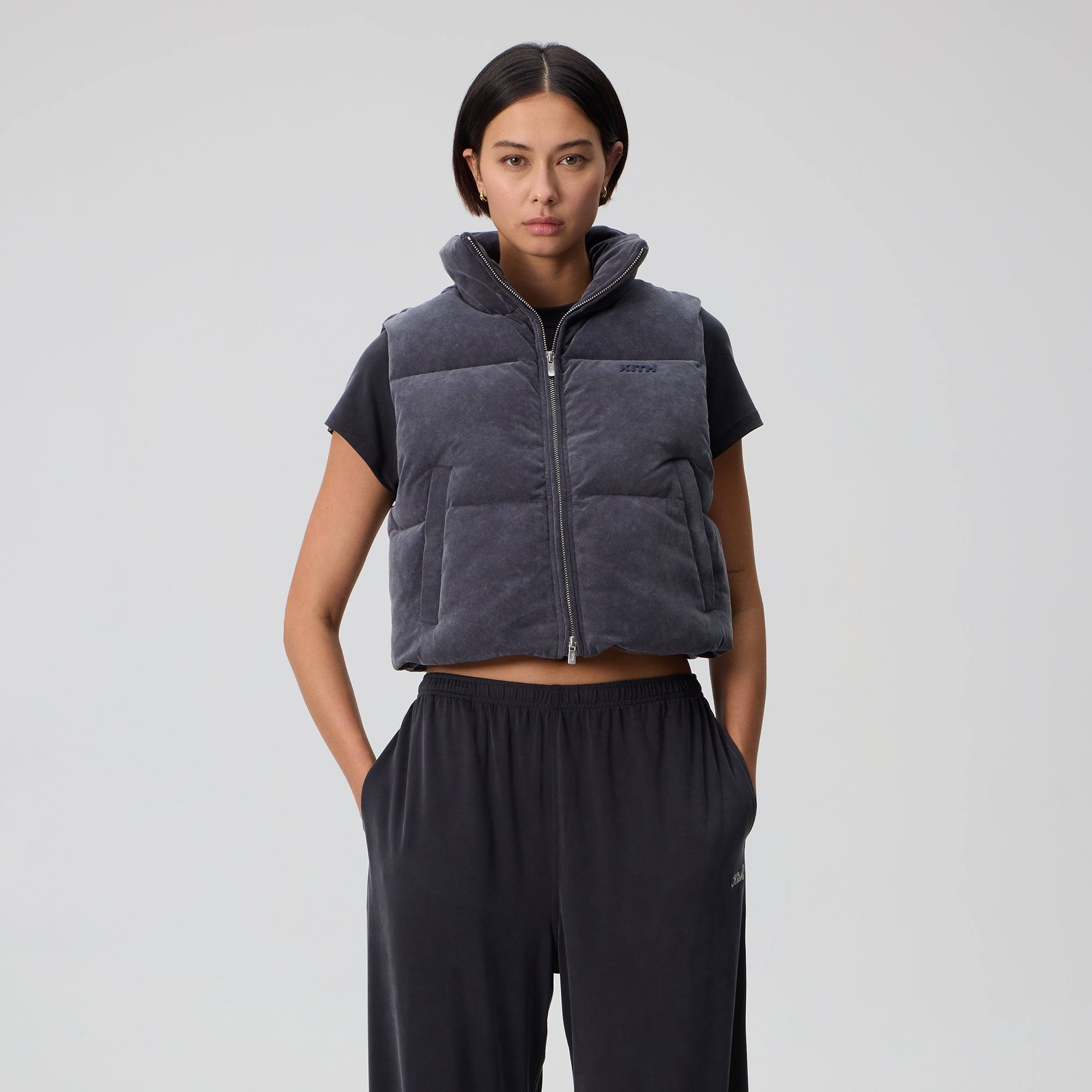 Kith Women Alexis Zip Front Bodysuit - Black – Kith UK