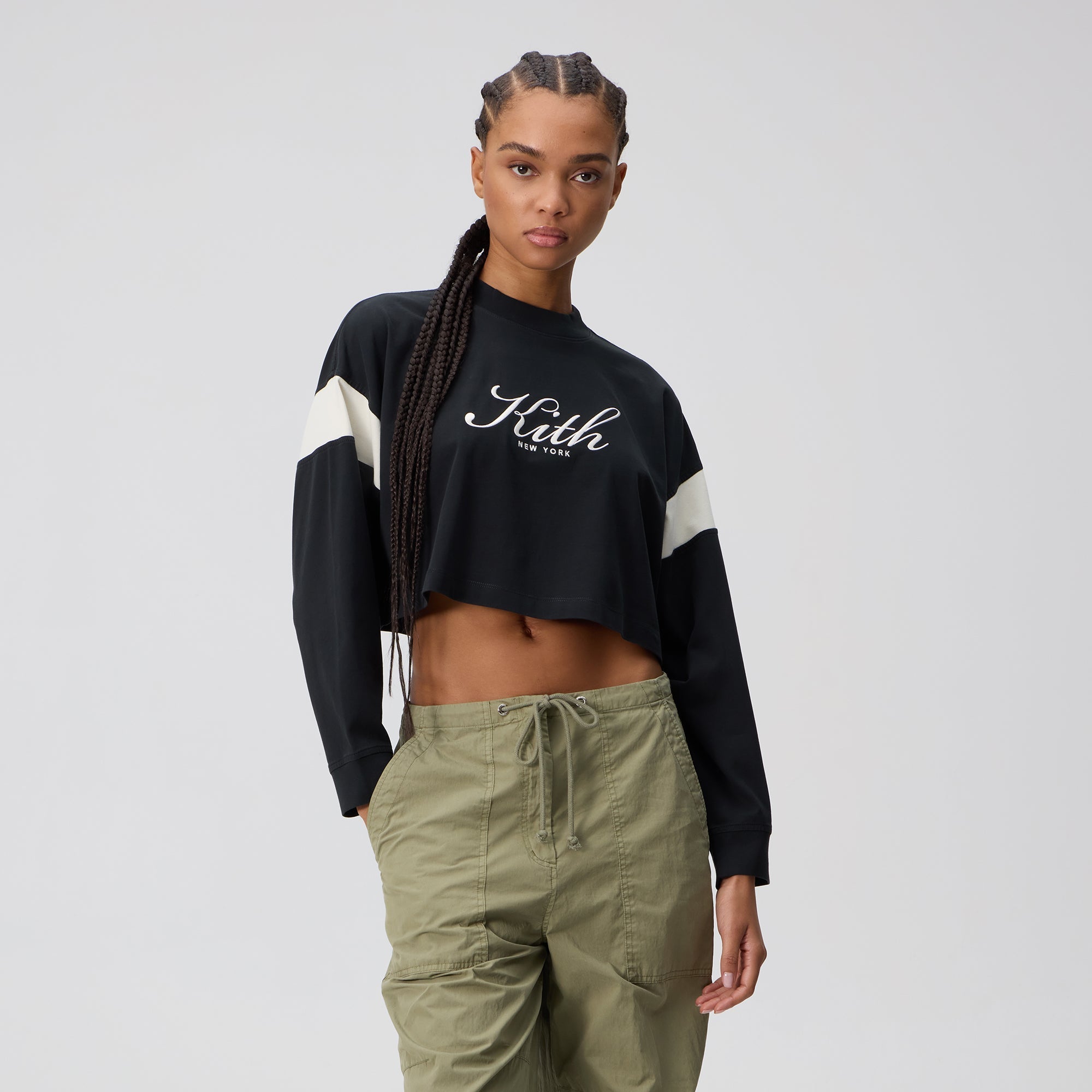Kith Women Jasper Script Long Sleeve - Black – Kith UK
