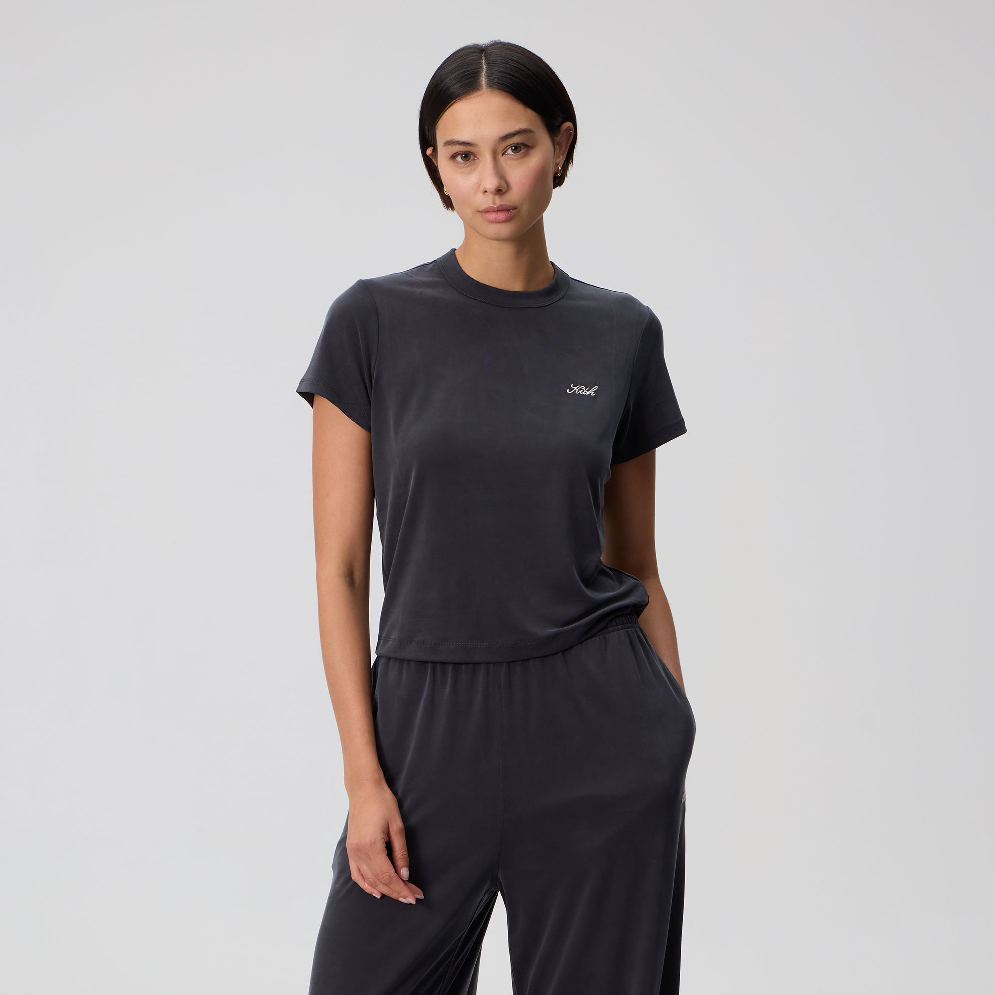 KITH WomenMulberry Tee ブラック S Kith Women Mulberry Vintage Cupro Tee - Black – Kith UK