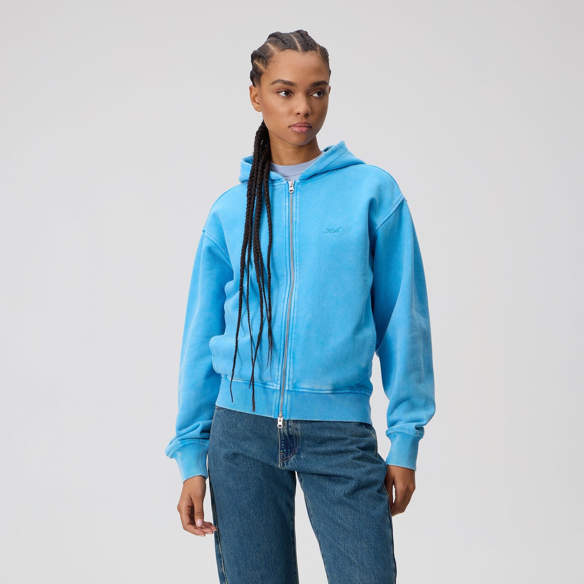Kith Women Tanner Sueded Hoodie - Aurora