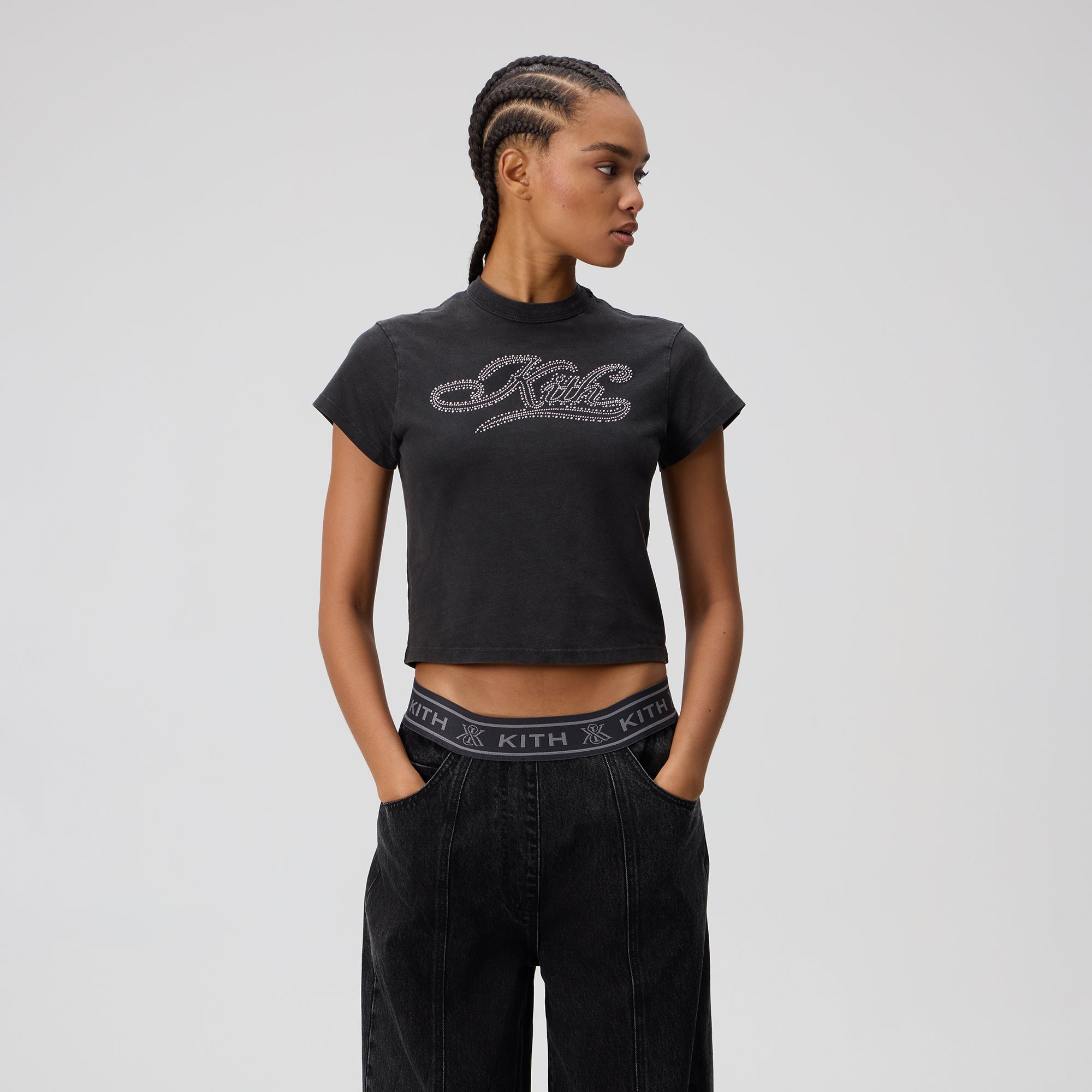 kith women mulberry vintage スタッズ　Tシャツ Kith Women Mulberry Studded Vintage Tee - Black – Kith UK