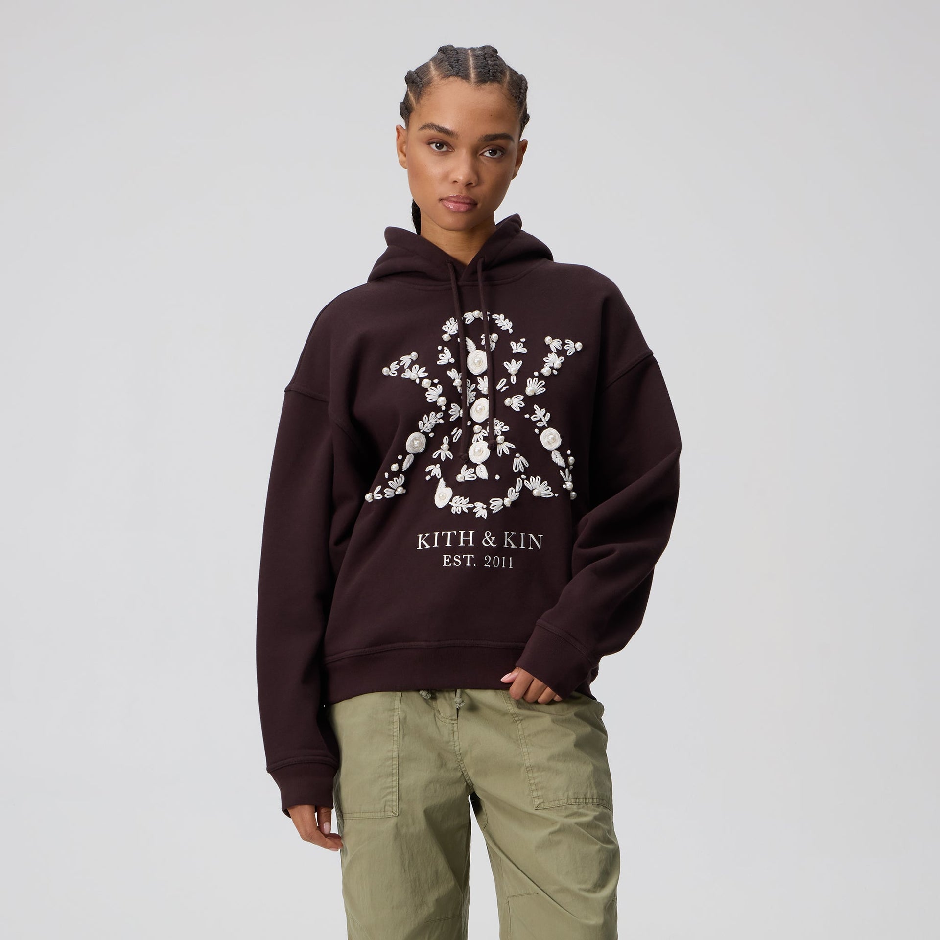 Kith Women Maverick Pearl Crest Hoodie - Incognito